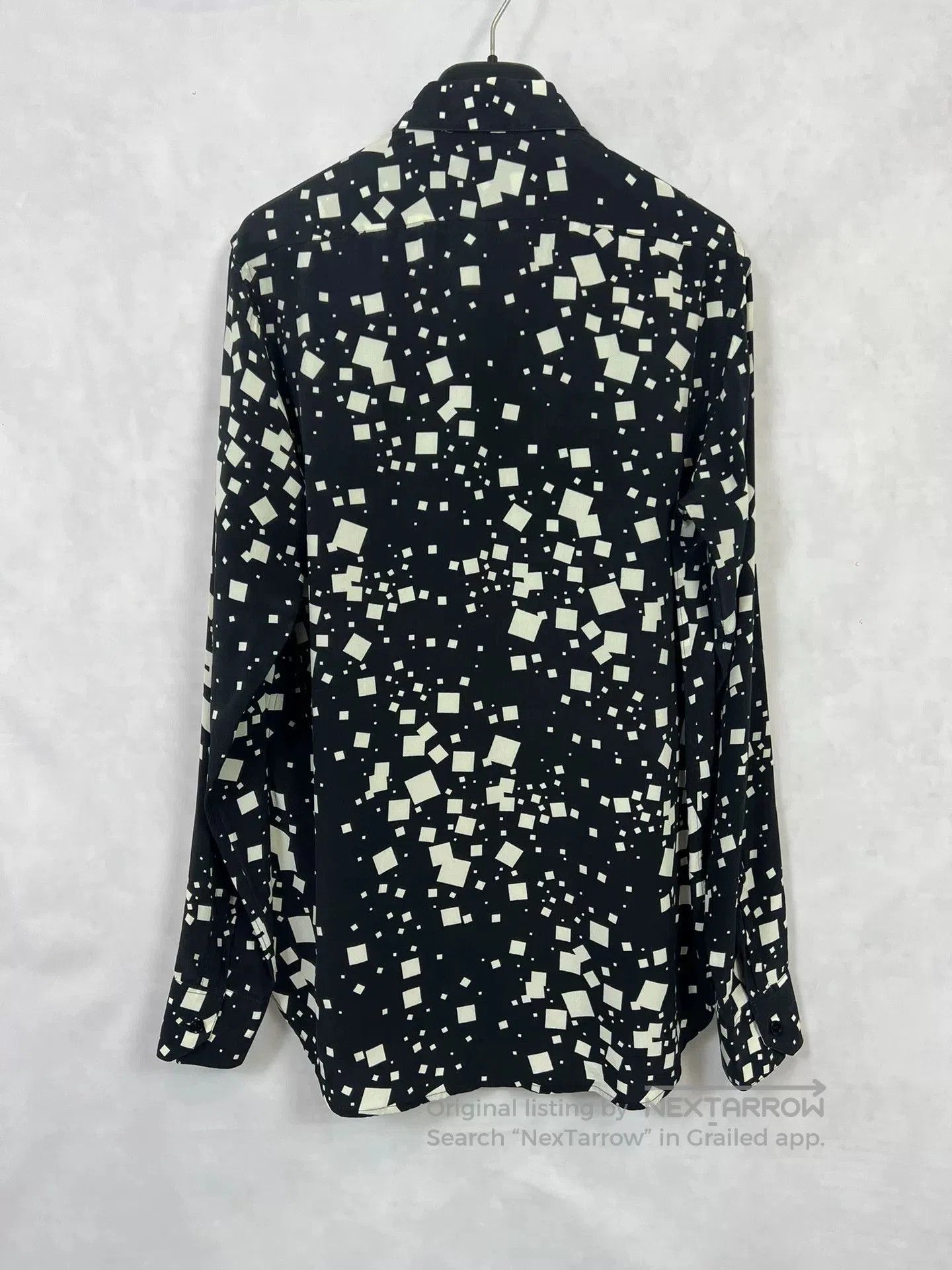 Saint Laurent Paris Saint Laurent Black and White Square Shirt. Size US M / EU 48-50 / 2 - 2 Thumbnail