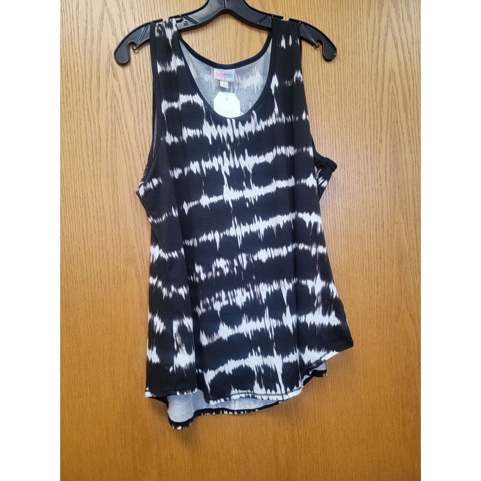 Other Womens Black & White Sleeveless Tie-Dye Tank Top 3XL Size 3XL / US 20-22 - 2 Thumbnail
