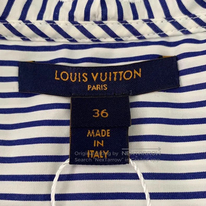 Louis Vuitton Louis Vuitton 22 Long Sleeve Shirt with Blue Vertical Stri Size XS / US 0-2 / IT 36-38 - 5 Thumbnail