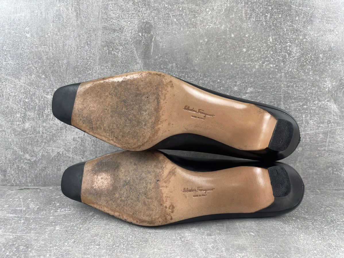 Salvatore Ferragamo × Vintage Salvatore Ferragamo Dress / Couture Leather Shoes Size US 8.5 / IT 38.5 - 7 Thumbnail