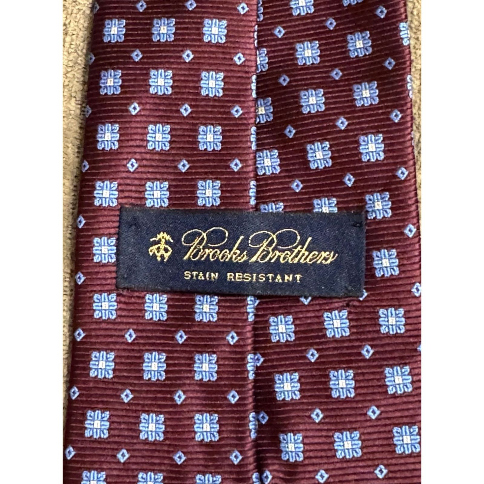 Brooks Brothers Brooks Brothers MINT Maroon Blue Mens Silk Necktie Tie Ascot - Mens Silk Neck Tie Brooks Brothers Size ONE SIZE - 5 Thumbnail
