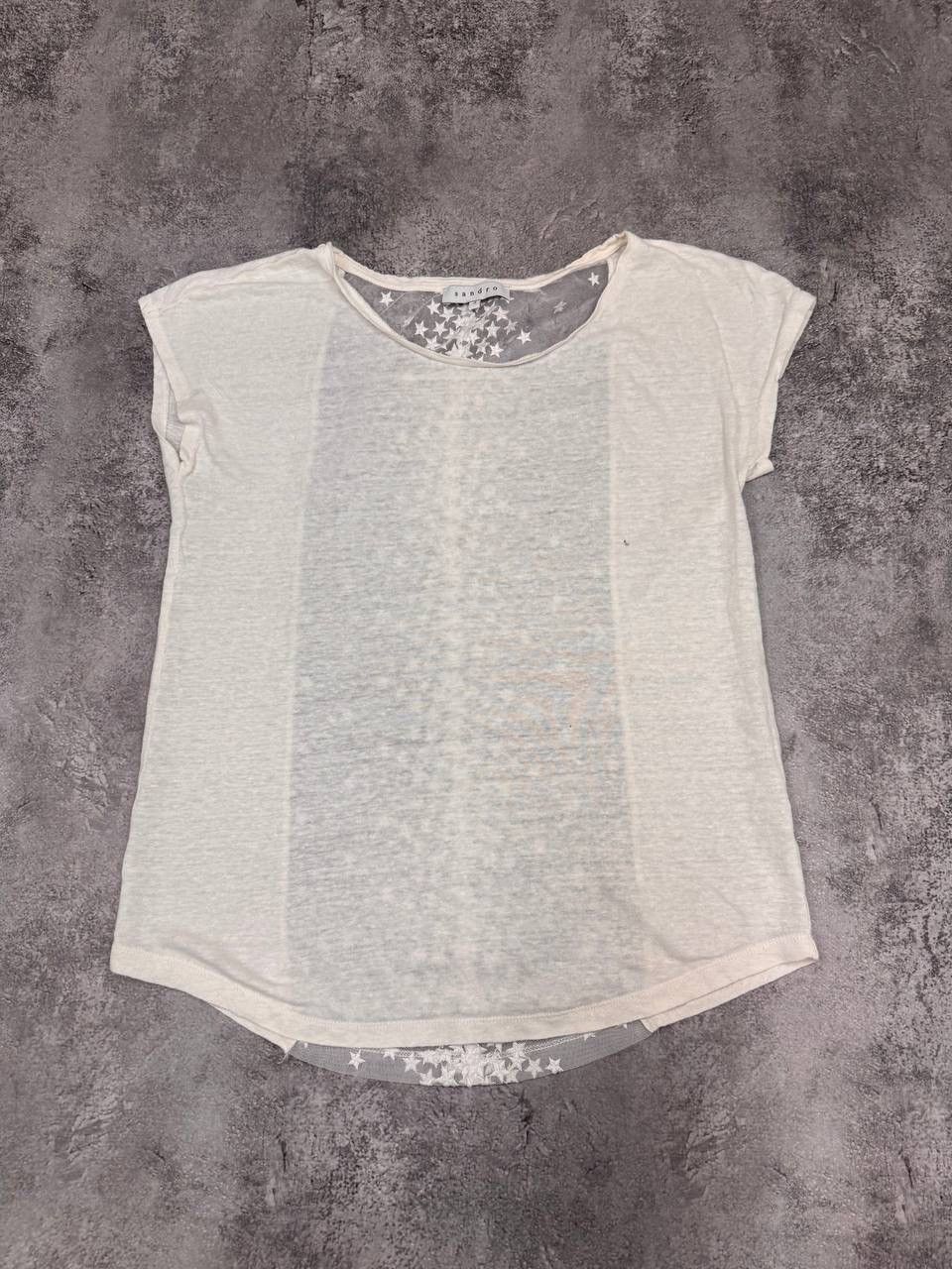 Sandro Sandro Women T-Shirt White Size Large Size L / US 10 / IT 46 - 1 Thumbnail