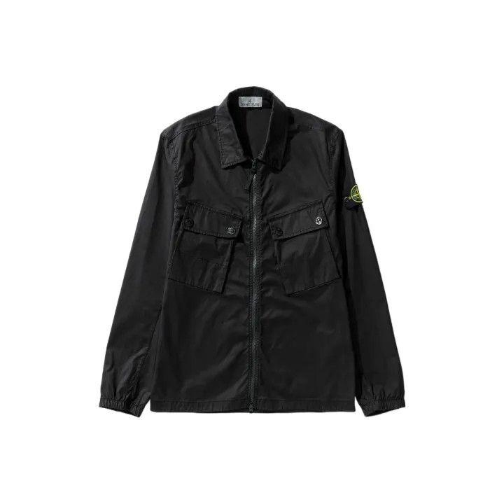Stone Island Stone Island Black Double Pocket Shirt Jacket Size US M / EU 48-50 / 2 - 1 Thumbnail