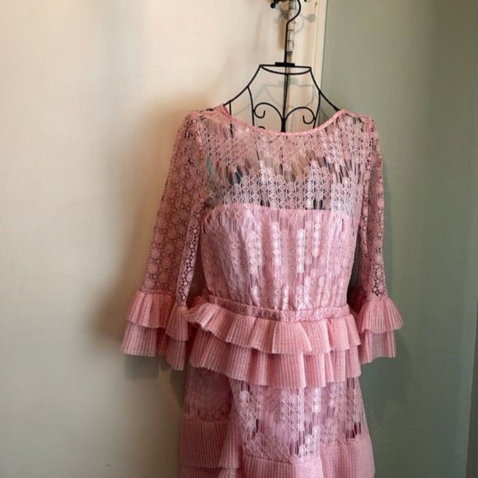 Just Cavalli Just Cavalli Lace maxi dress pink size 6 Size M / US 6-8 / IT 42-44 - 6 Thumbnail