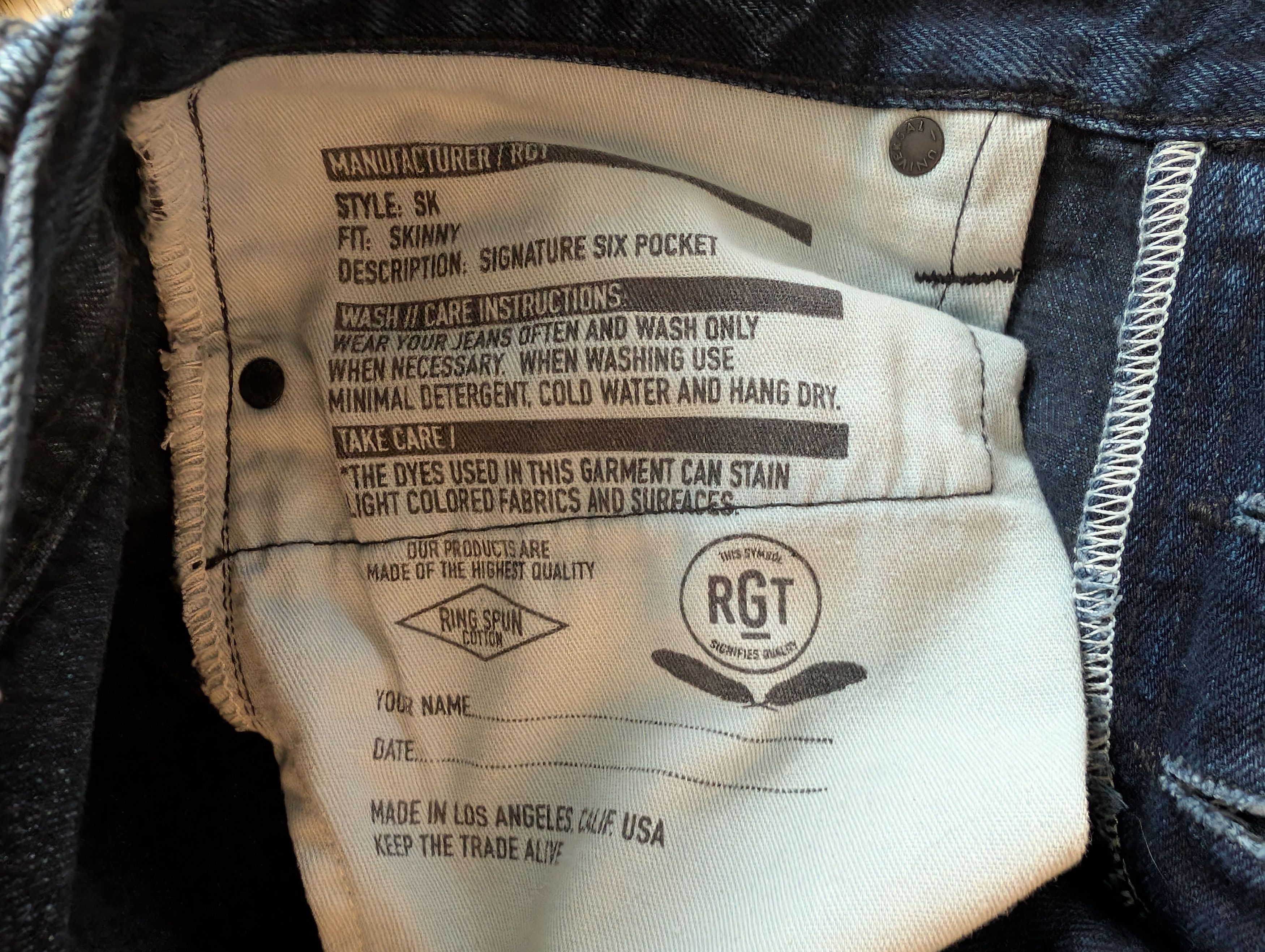 Rogue Territory Rogue Territory SK Denim Jeans Size 33 x 29 Made in USA Size US 33 - 5 Thumbnail