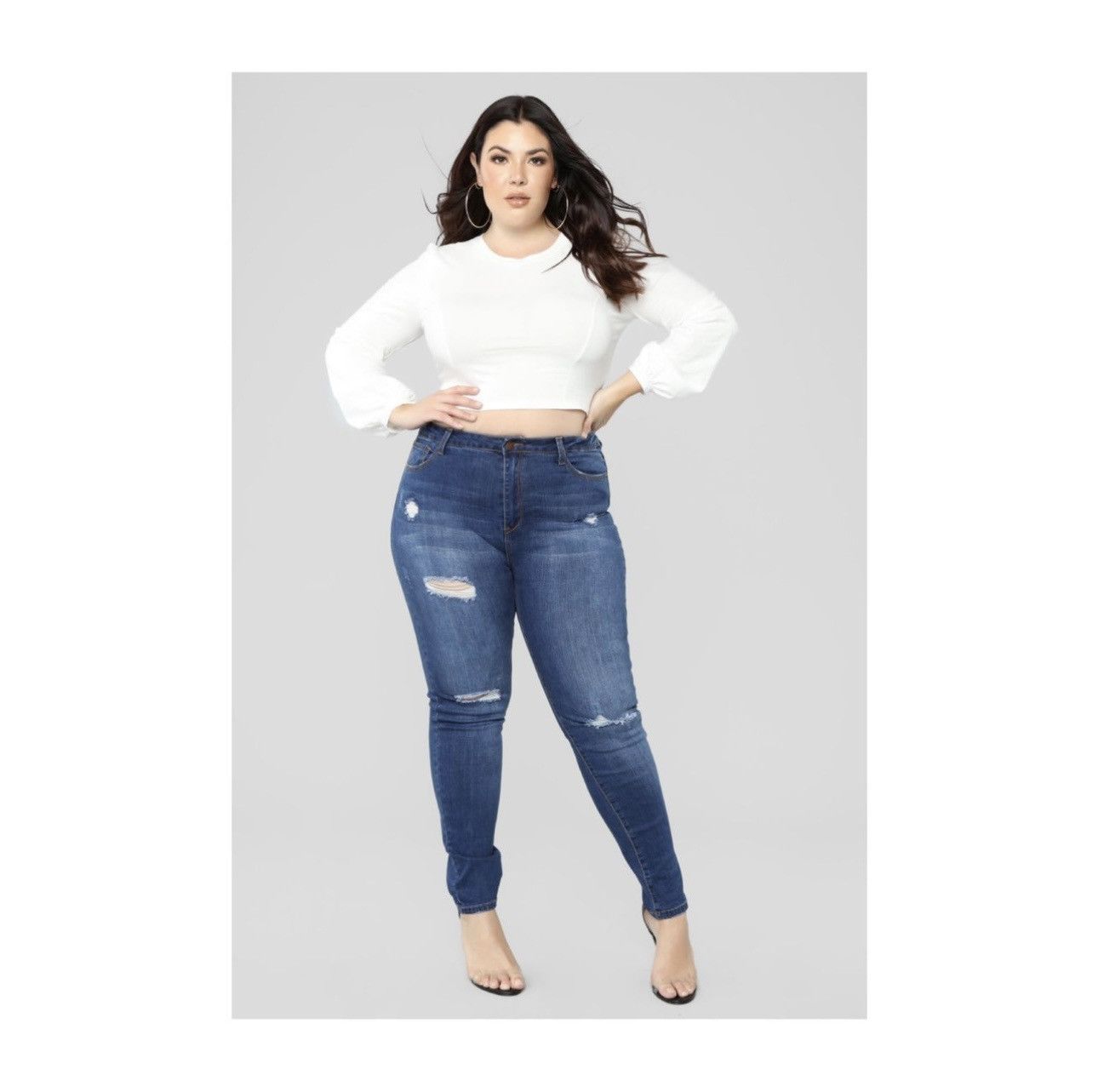 Fashion Nova Fashion Nova Hannah High Rise Jeans Dark Denim 2X Size 40" / US 18 - 4 Thumbnail