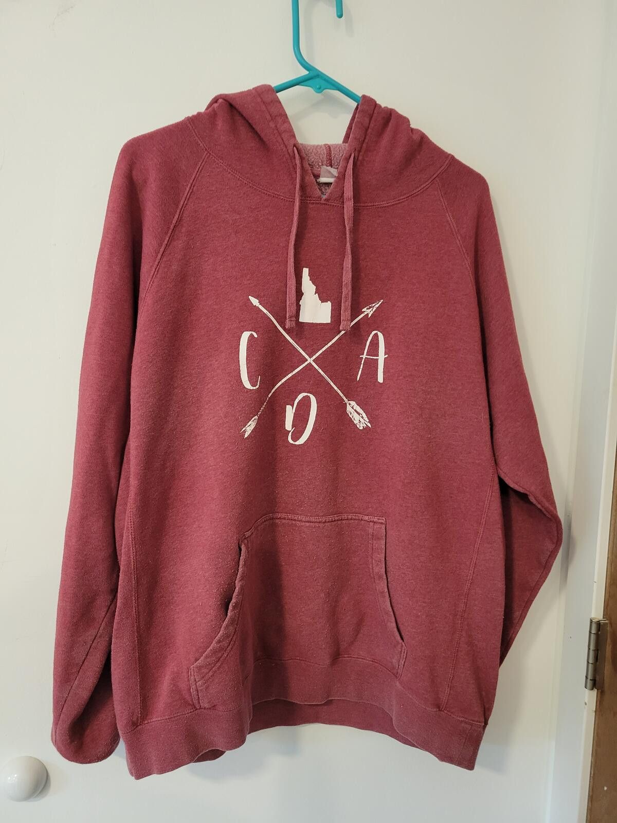 Unknown London Red Hoodie with Idaho Design and Front Pocket Size XL / US 12-14 / IT 48-50 - 1 Preview