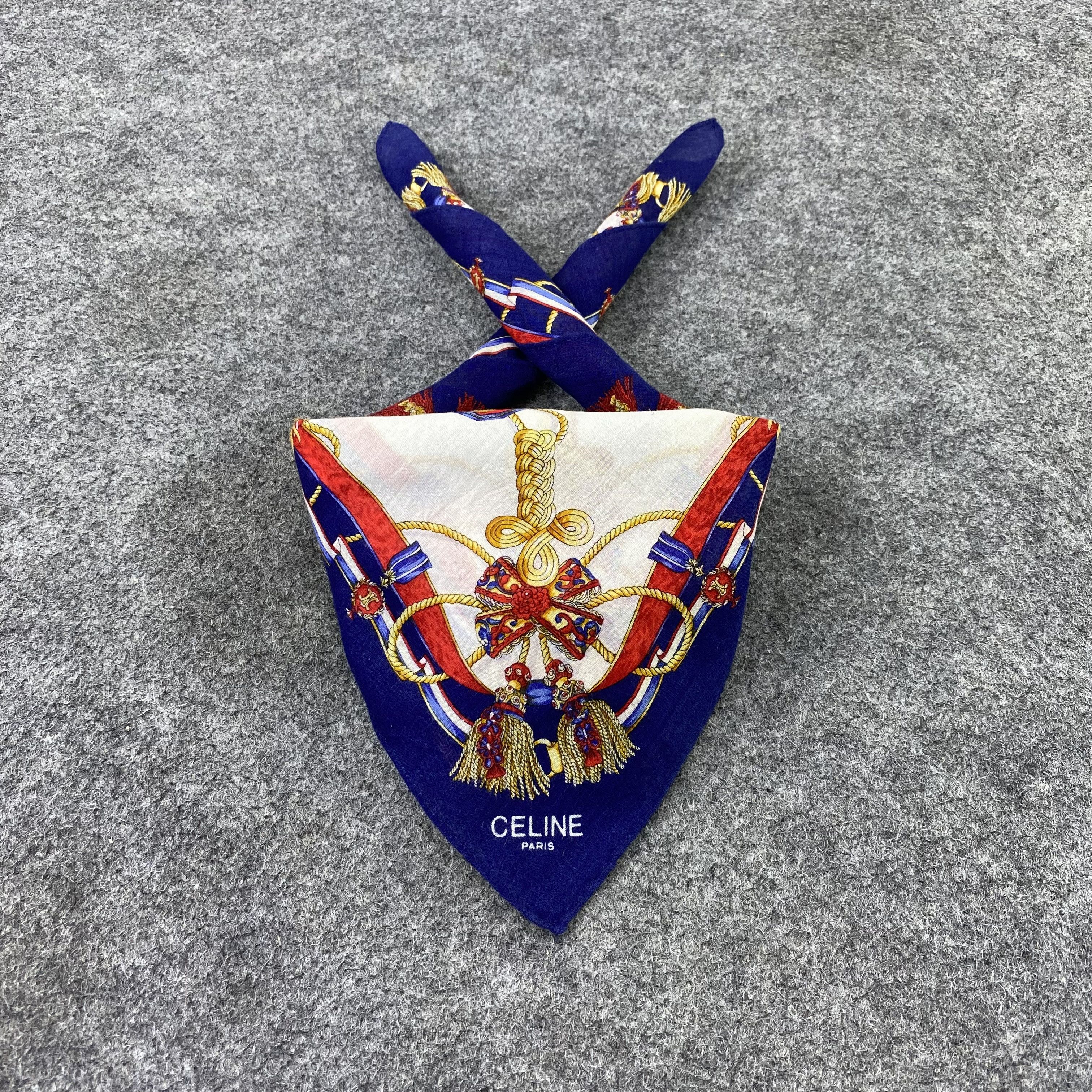 Celine × Vintage Celine Handkerchief / Bandana / Neckerchief /Headscarf-B1005 Size ONE SIZE - 2 Thumbnail