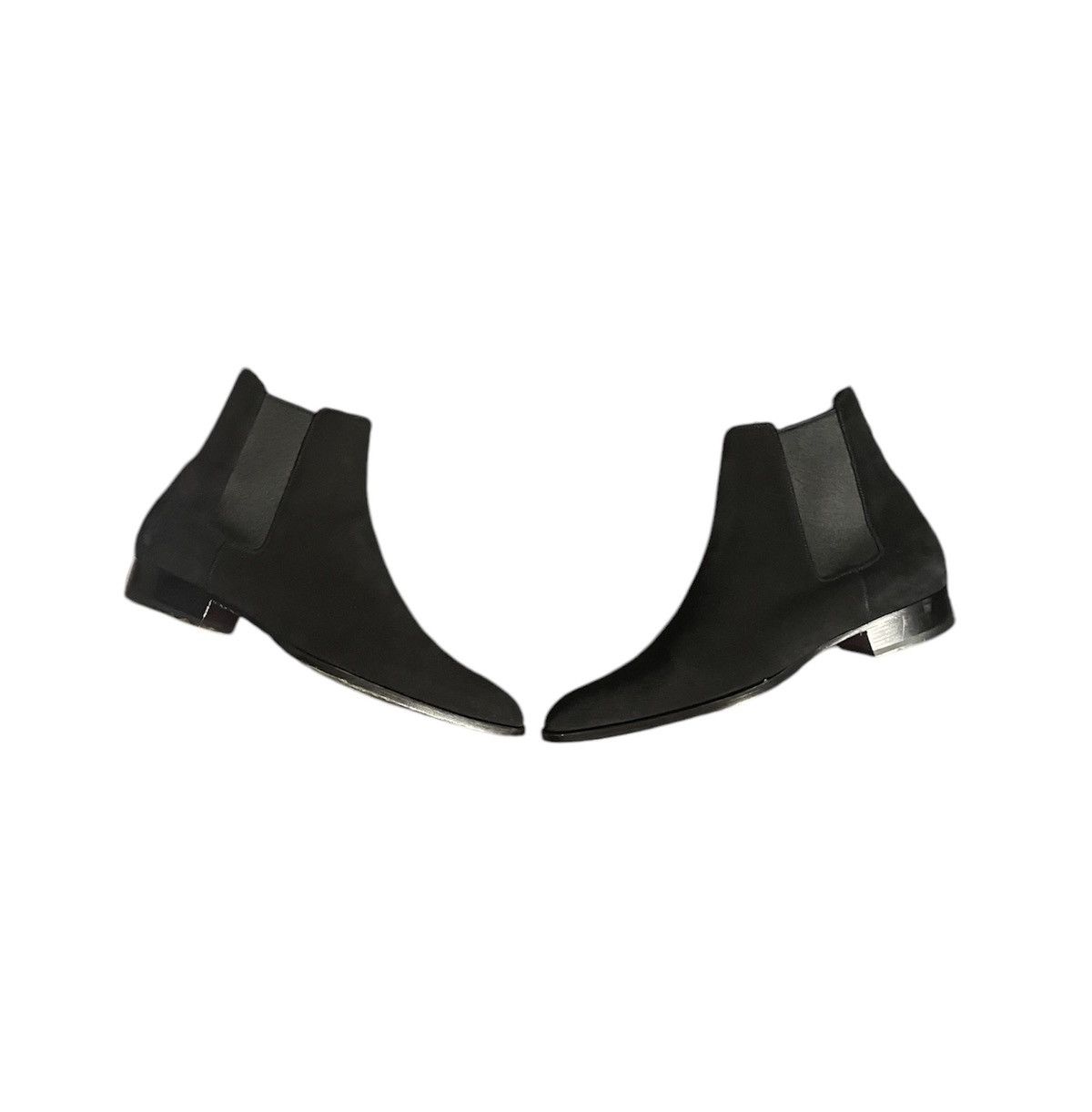 Hedi Slimane Saint Laurent Paris lizard suede chelsea boot | Grailed