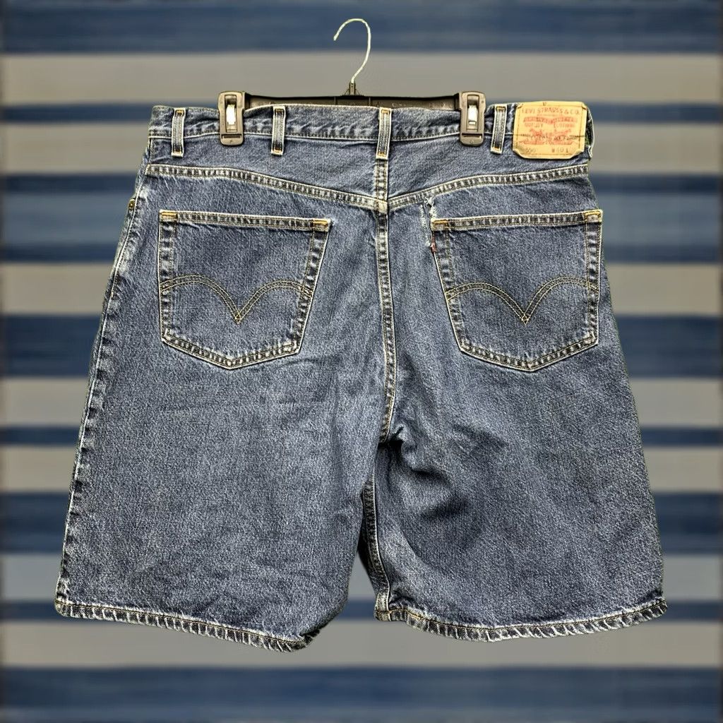 Levi's Levi's Levi's 550 Jean Shorts Mens 40 Denim Baggy Loose 90s Skater Dark Wash Jorts Work Bermuda Size US 40 / EU 56 - 1 Thumbnail