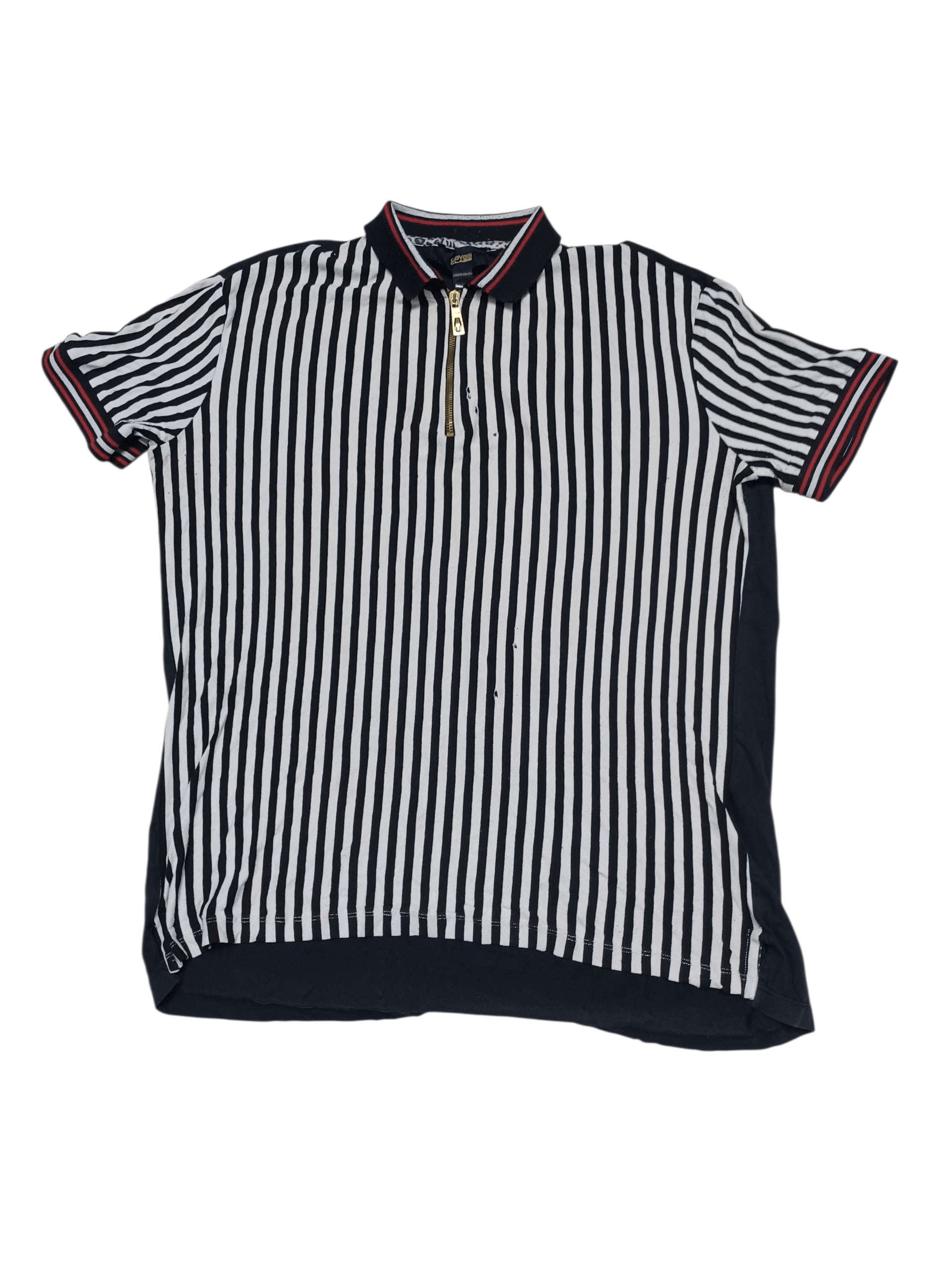 Cavalli Class CAVALLI CLASS DISTRESSED VINTAGE LUXURY POLO SHIRT DESIGNER Size US XXL / EU 58 / 5 - 1 Thumbnail