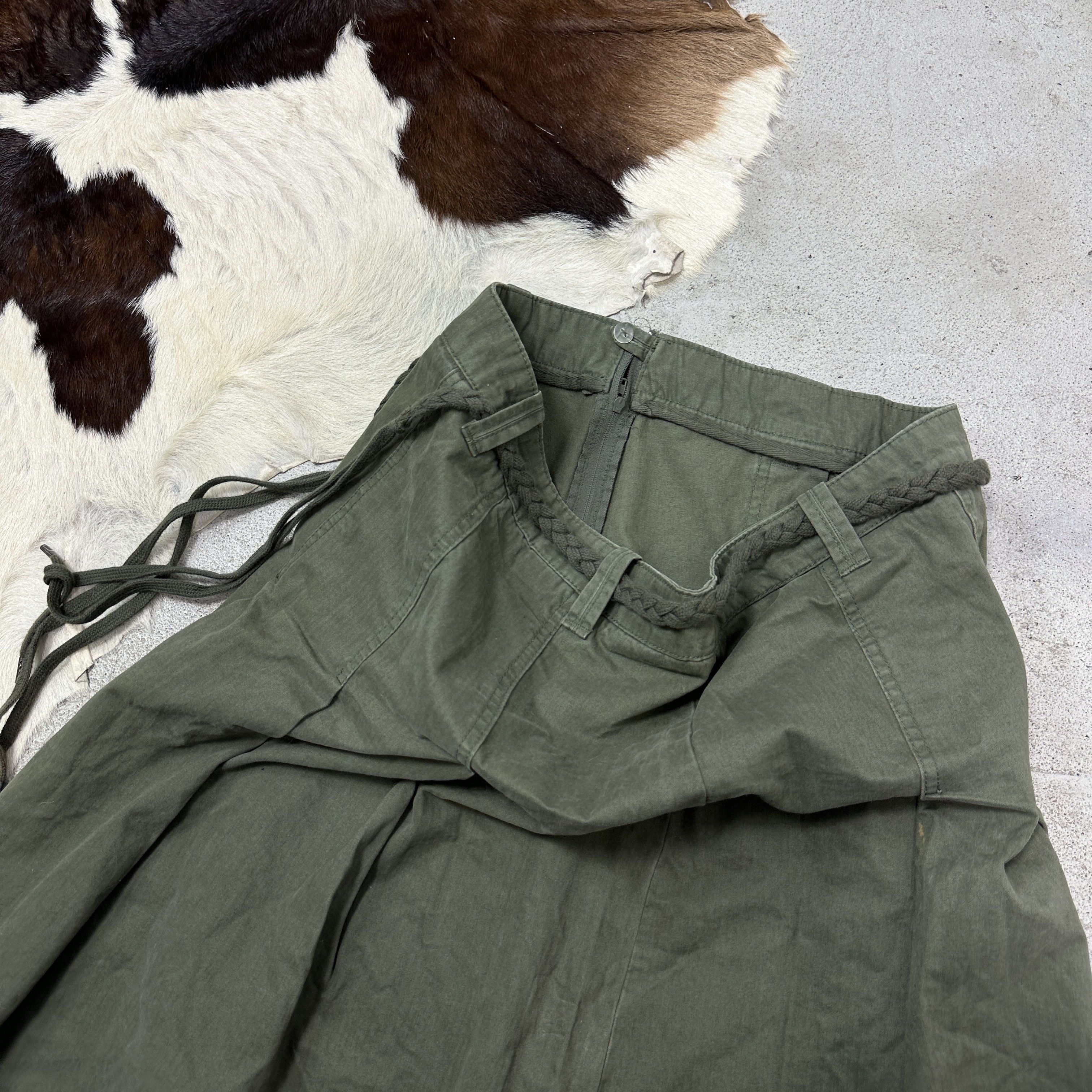 Vintage Vintage Casual Preppy Old Money Khaki Pleated Skirt Y2K Size 27" / US 4 / IT 40 - 3 Thumbnail
