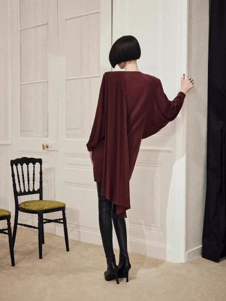 Yves Saint Laurent saint laurent Wool draped dress 2501-Nextarrow Size XS / US 0-2 / IT 36-38 - 4 Thumbnail