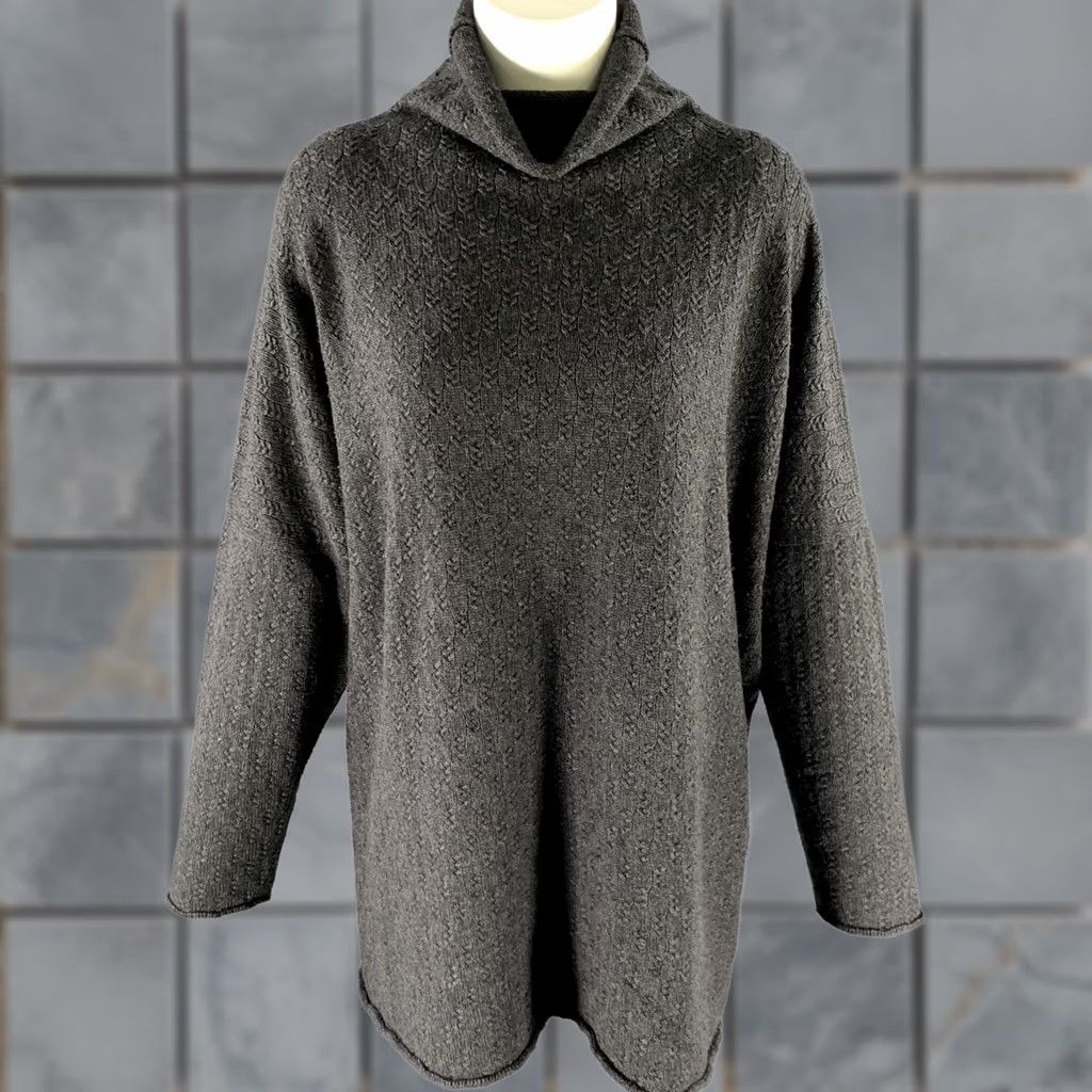 eskandar ESKANDAR Turtleneck Sweater Size M Grey Silk Cashmere Oversized Size M / US 6-8 / IT 42-44 - 1 Thumbnail