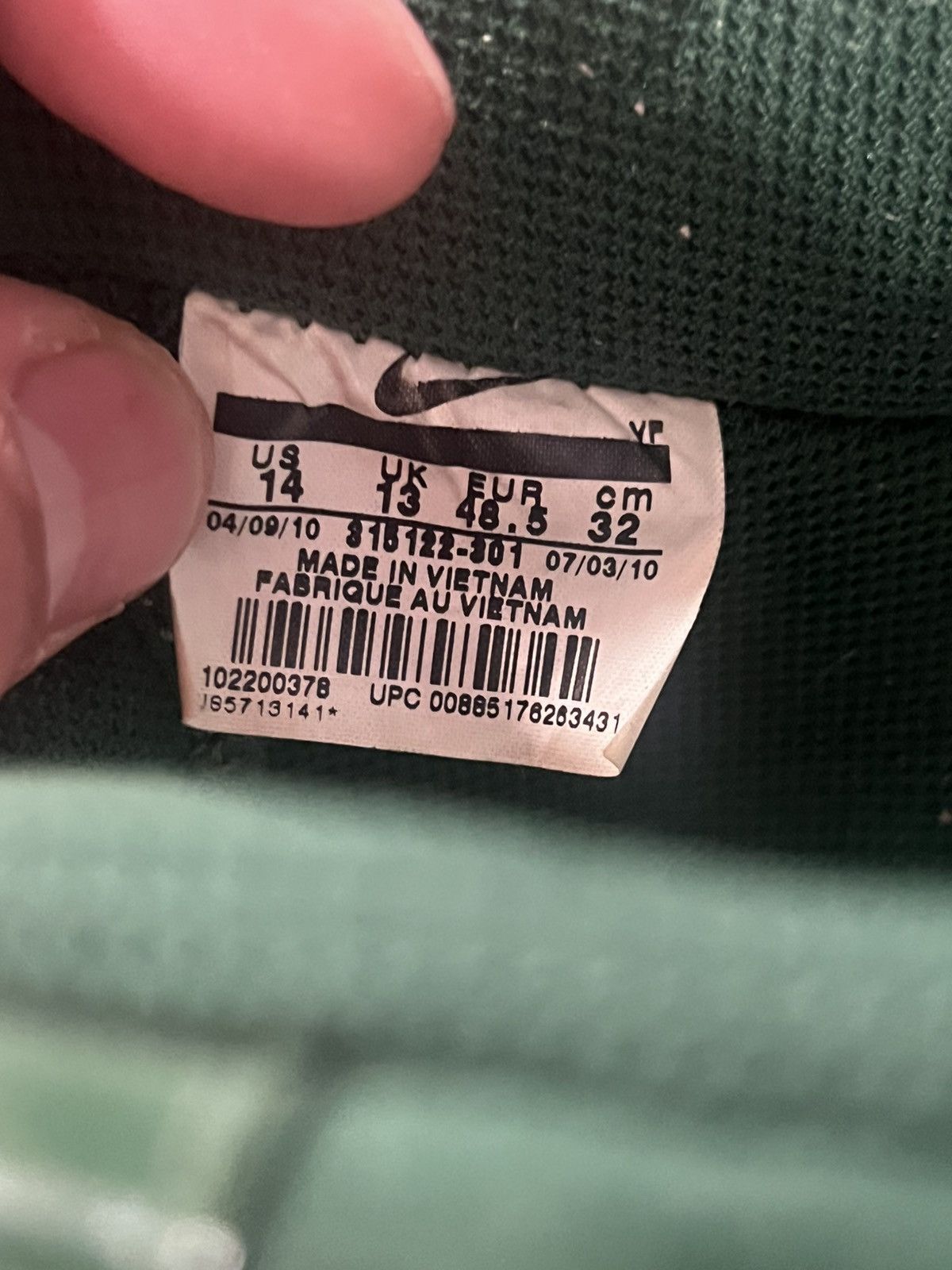 Nike Nike Air Force One 07’ Patent Leather “Gorge Green” Size US 14 / EU 47 - 7 Thumbnail