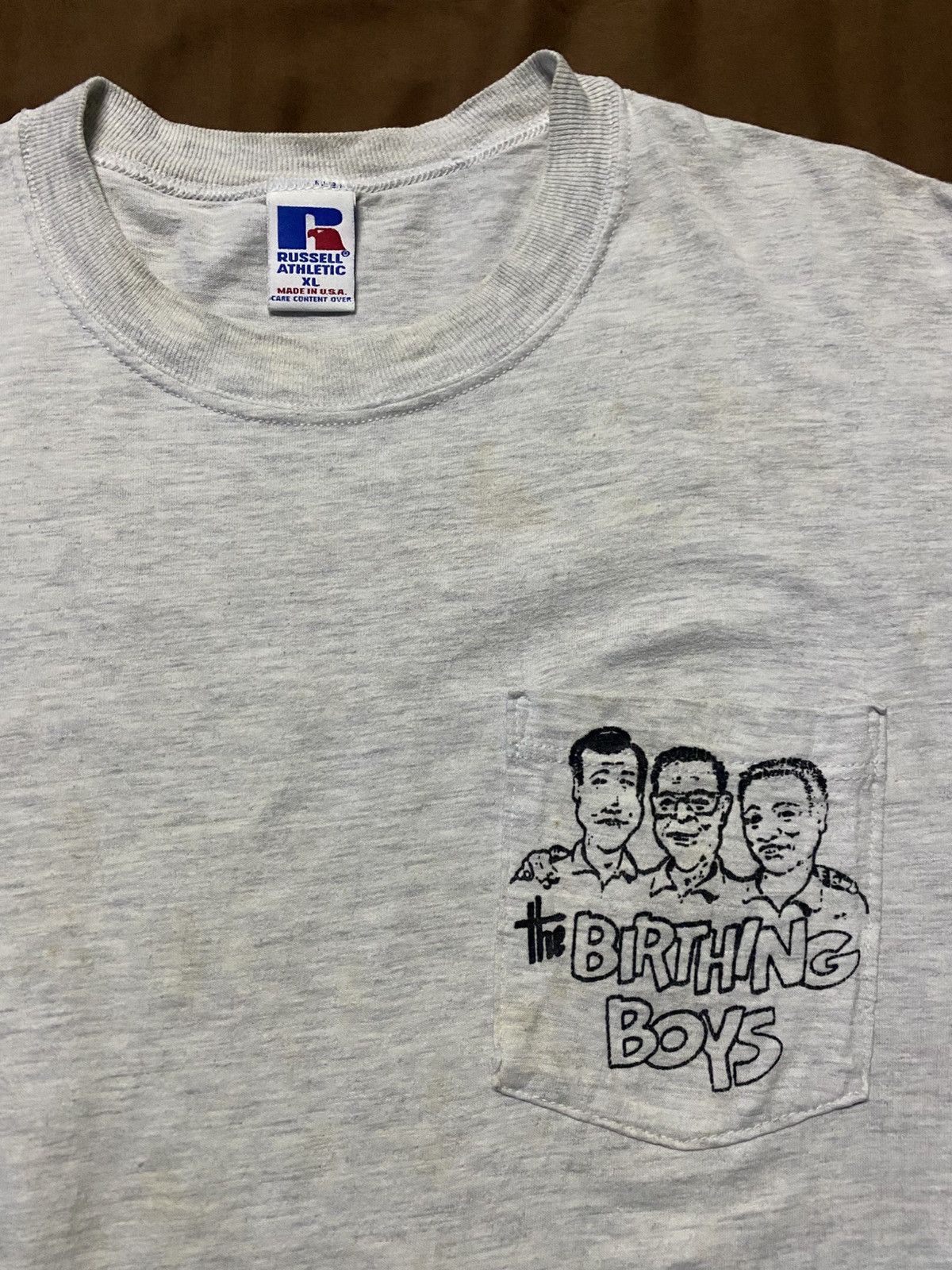 Russell Athletic Vintage 90s The Birthing Boys Pocket Tee Size US XL / EU 56 / 4 - 5 Thumbnail