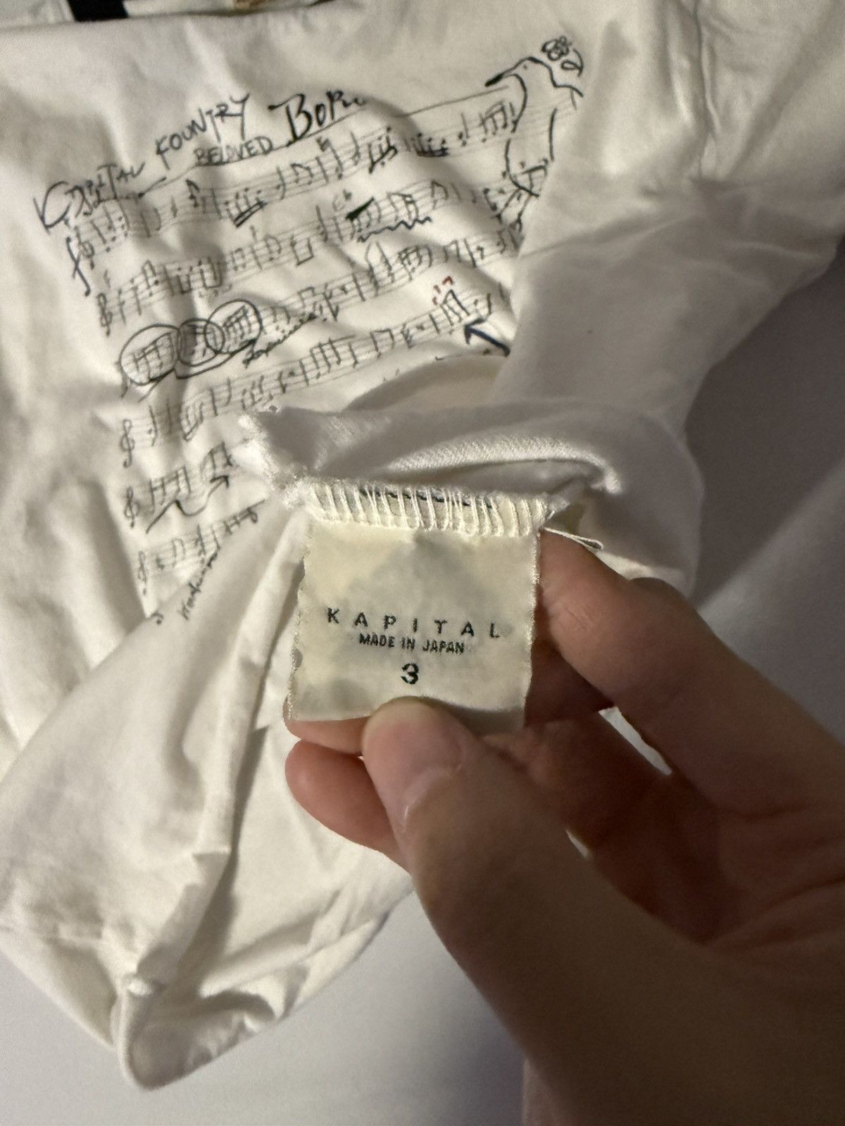 Kapital Kapital Boro Music Sheet T-Shirt Made in Japan Archive Size US M / EU 48-50 / 2 - 4 Thumbnail