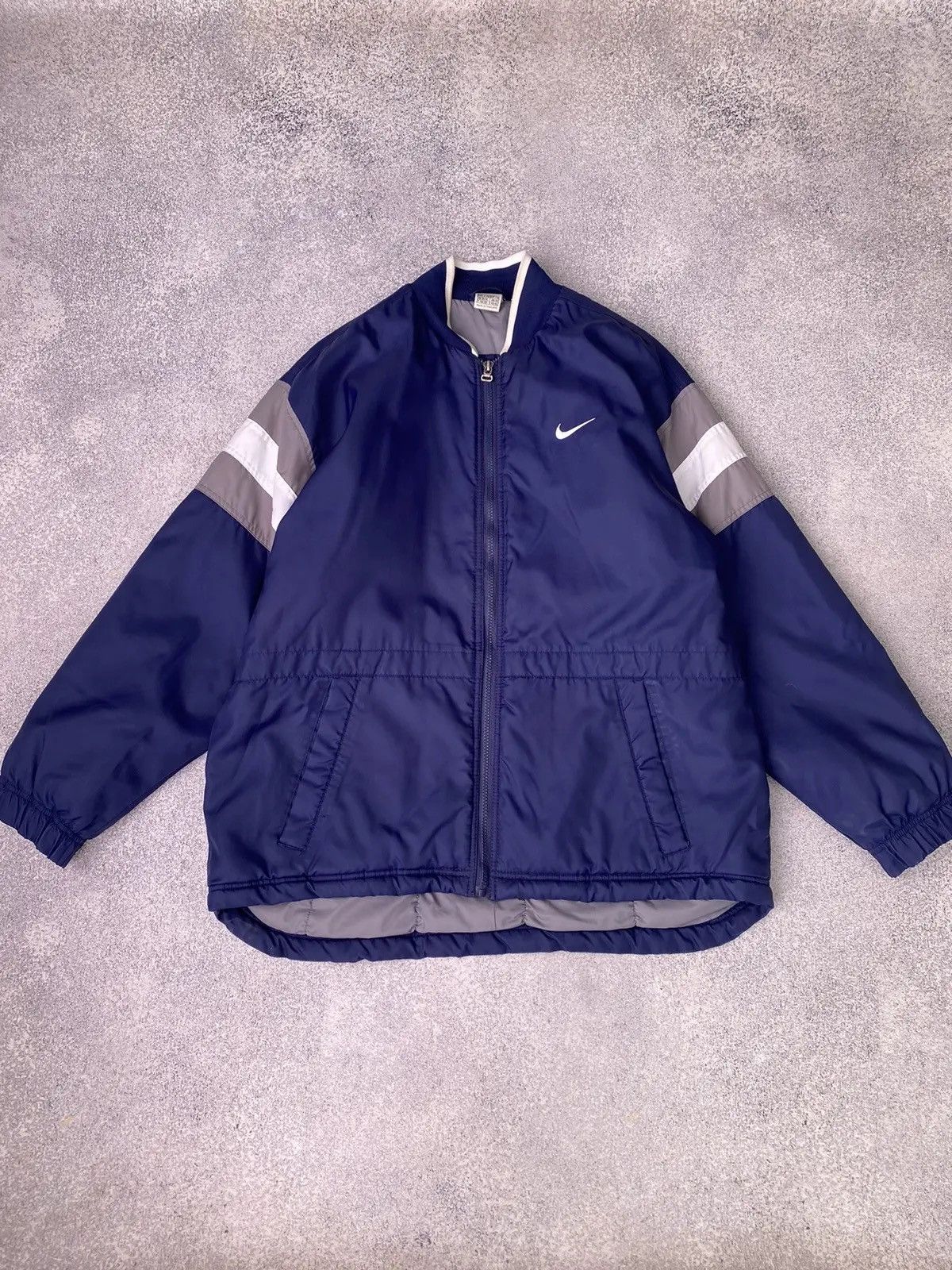 Nike × Vintage Vintage Nike Big Logo Navy 90s style Jacket Size US M / EU 48-50 / 2 - 3 Thumbnail