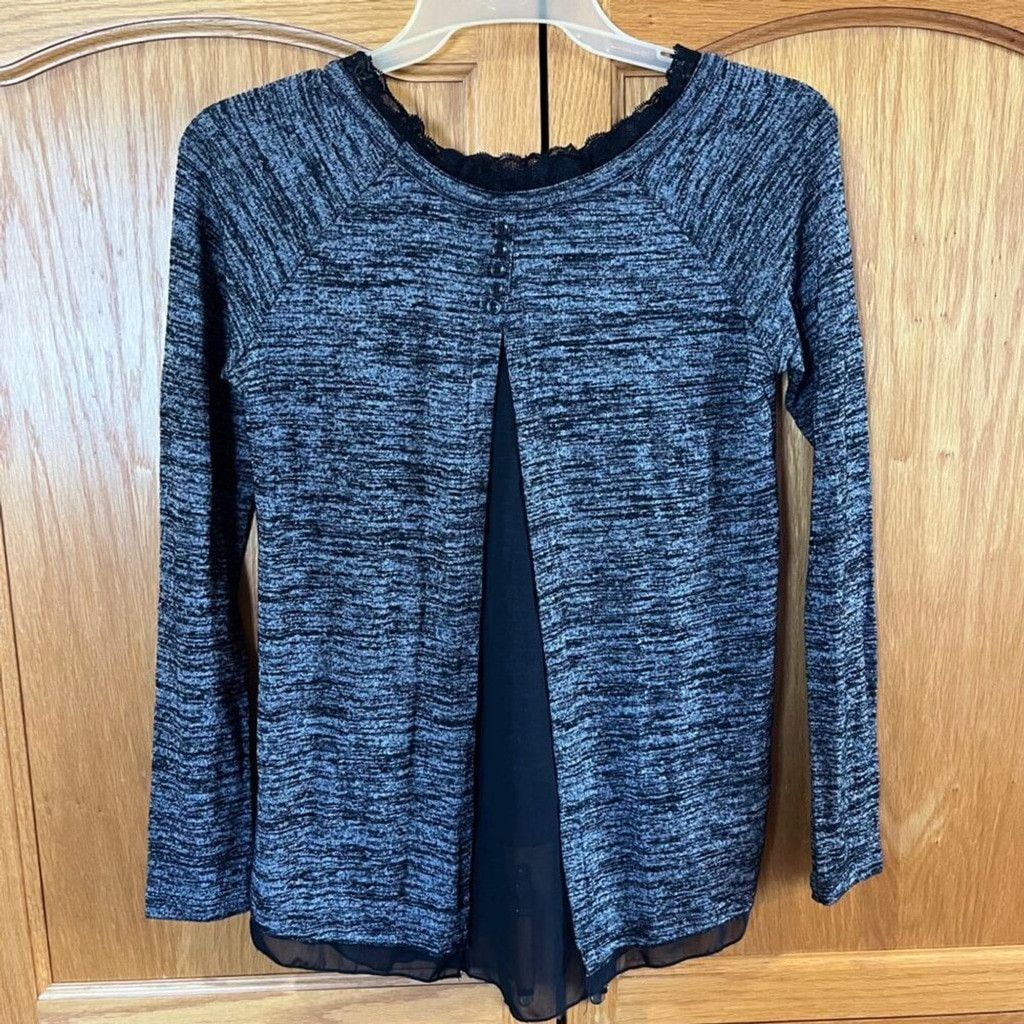 Point Zero Point Zero Charcoal and Black Long Sleeve Top Size M / US 6-8 / IT 42-44 - 5 Thumbnail