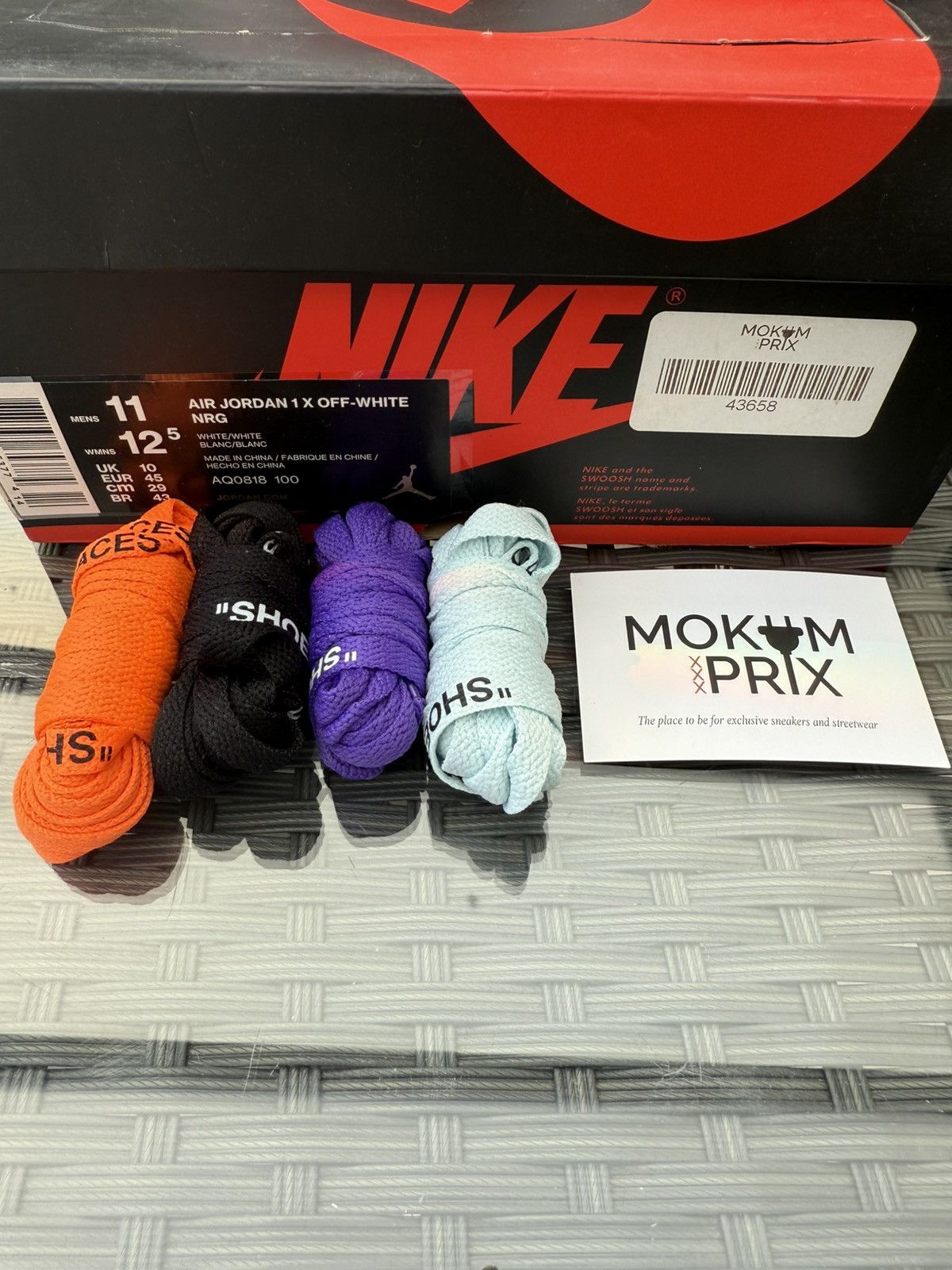 Jordan Brand Nike Air Jordan 1 x Off-White “NRG” Europe Exclusive Size US 11 / EU 44 - 11 Thumbnail