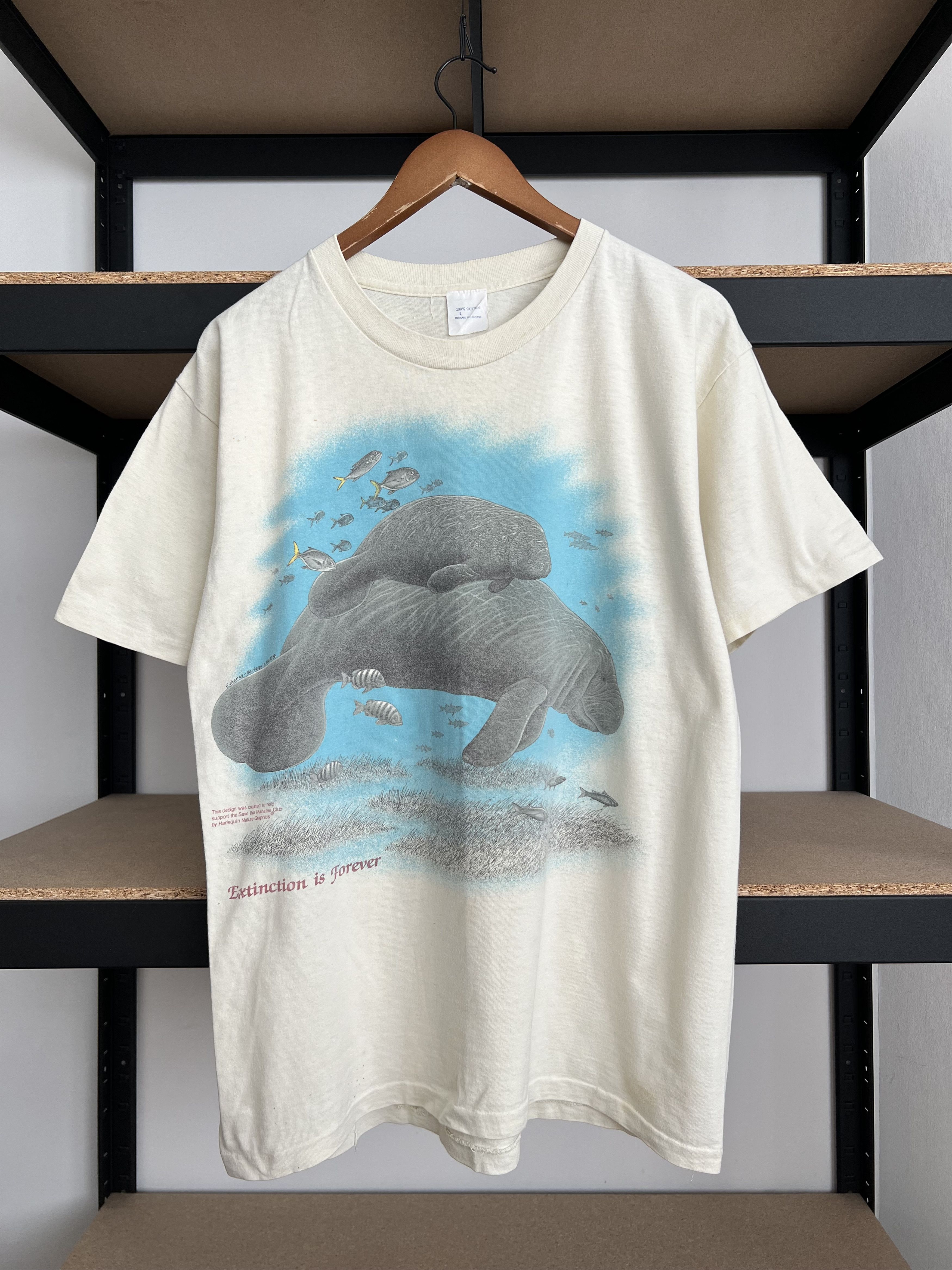 Vintage Vintage 1988 Harlequin Manatee Ocean Animal Nature T-shirt Size US L / EU 52-54 / 3 - 1 Thumbnail