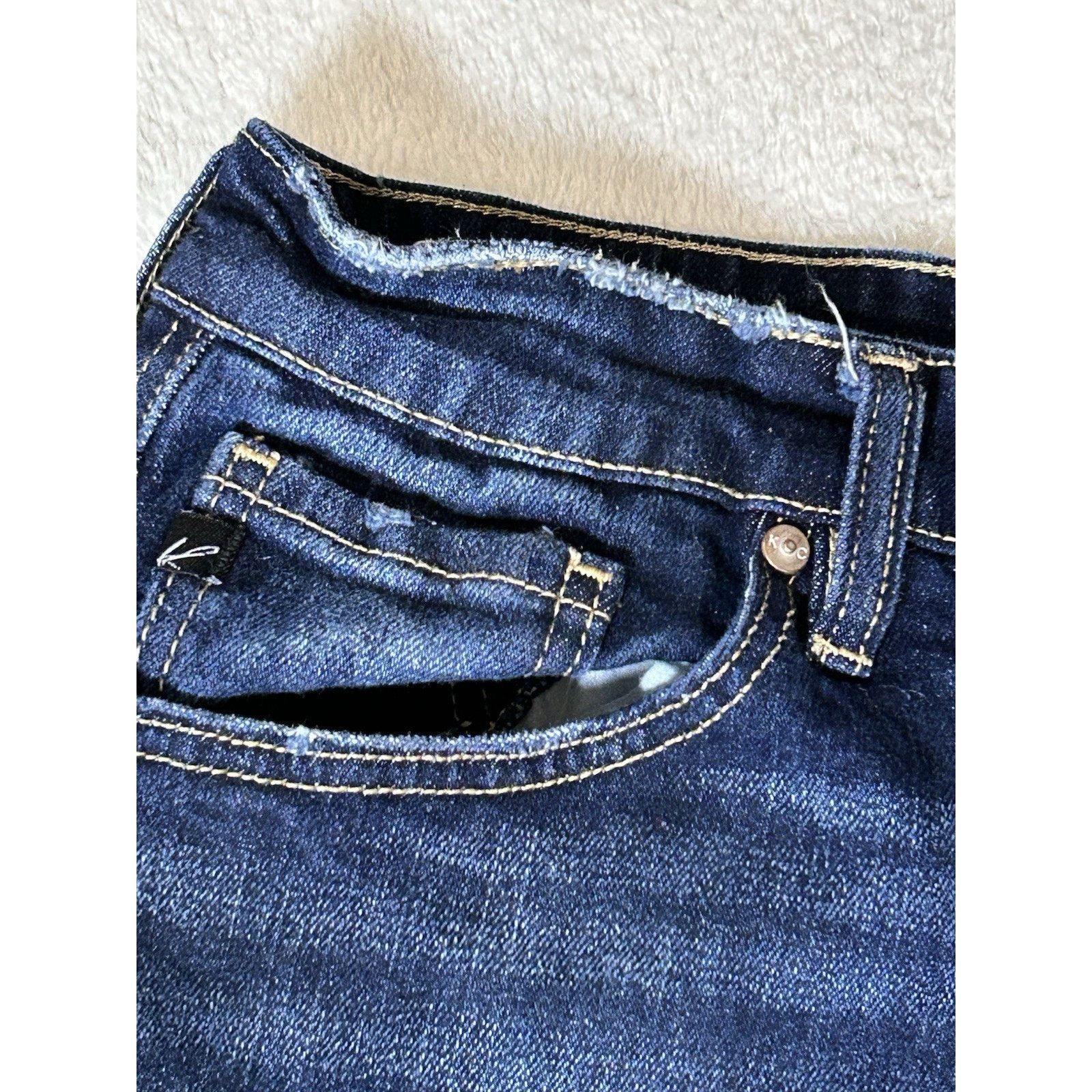 Other kancan jeans 15/31 Bootcut Distressed Dark wash Estilo Size 30" / US 8 / IT 44 - 3 Thumbnail