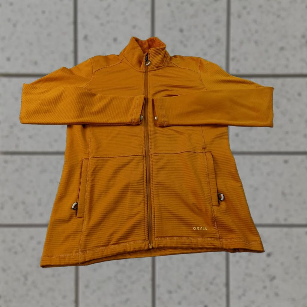 Orvis Orvis Jacket Mens S Orange Full Zip Waffle Knit Grid Fleece Hiking Outdoor Top Size US S / EU 44-46 / 1 - 1 Thumbnail
