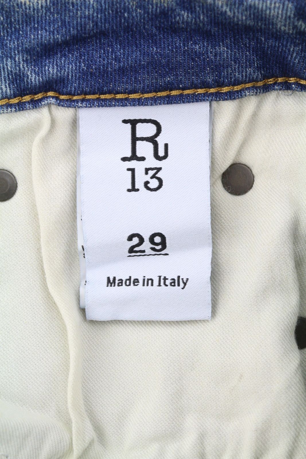 R13 KICK FIT 29 Kelly Stretch Flare Blue Jeans 87178 Size 29" - 8 Thumbnail