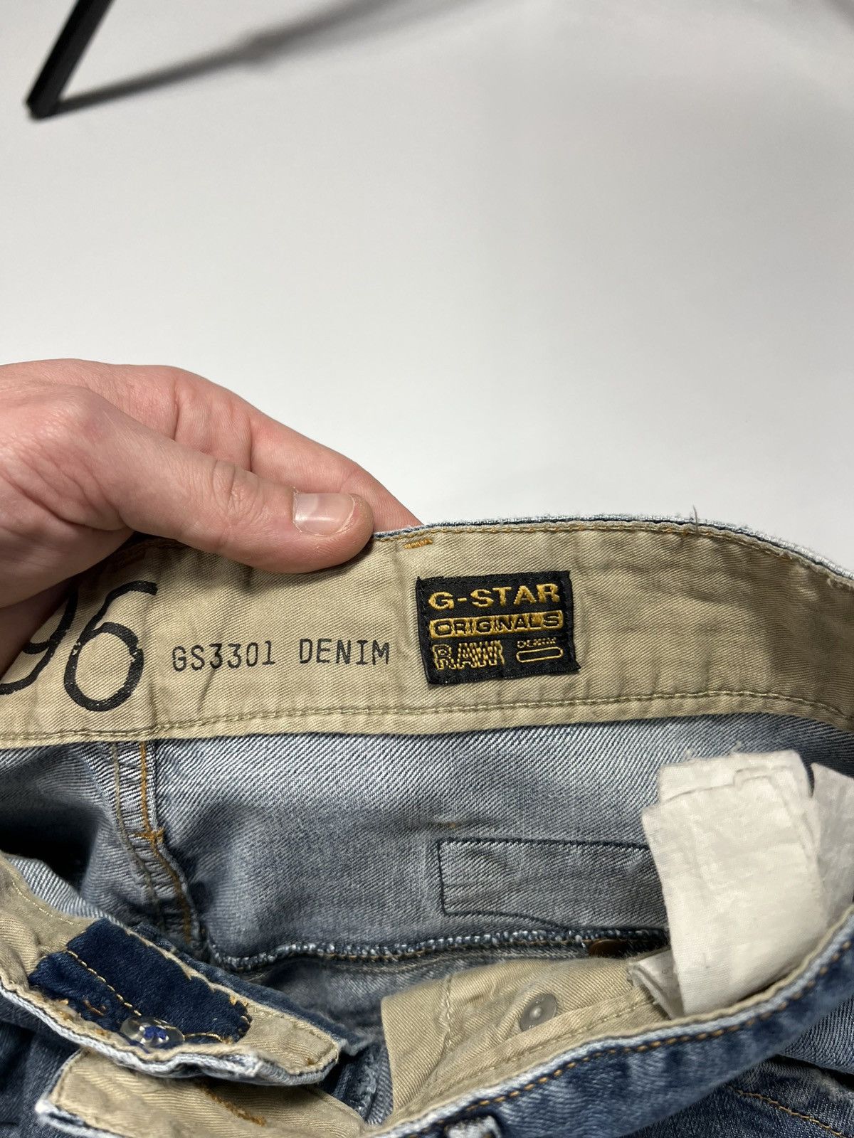 Vintage G-star Raw Distresses Baggy Double Knee Pants Jeans