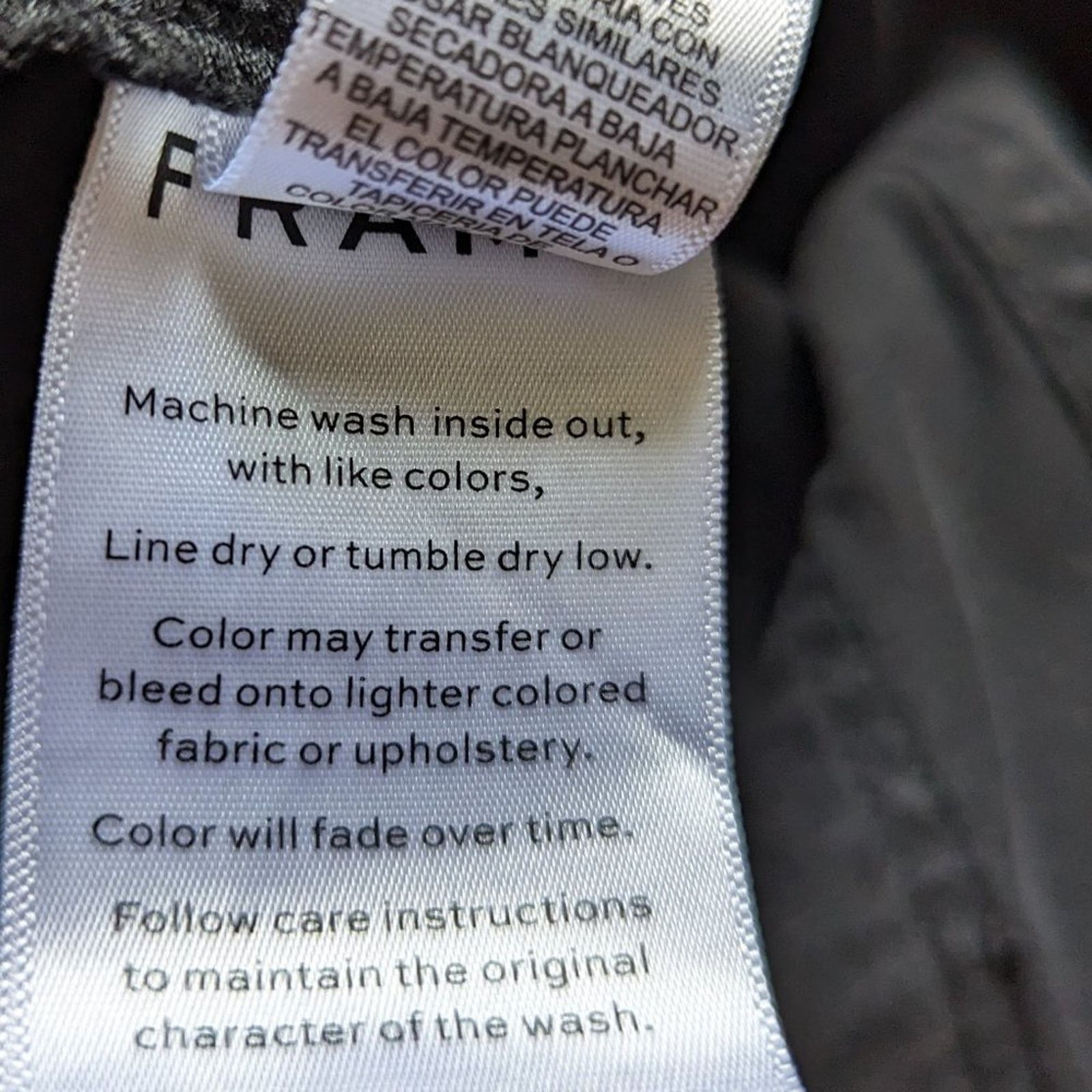 Frame Frame Washed Black Banded Bottom Trapunto Moto Pant Anke Zip Size 30" / US 8 / IT 44 - 9 Thumbnail
