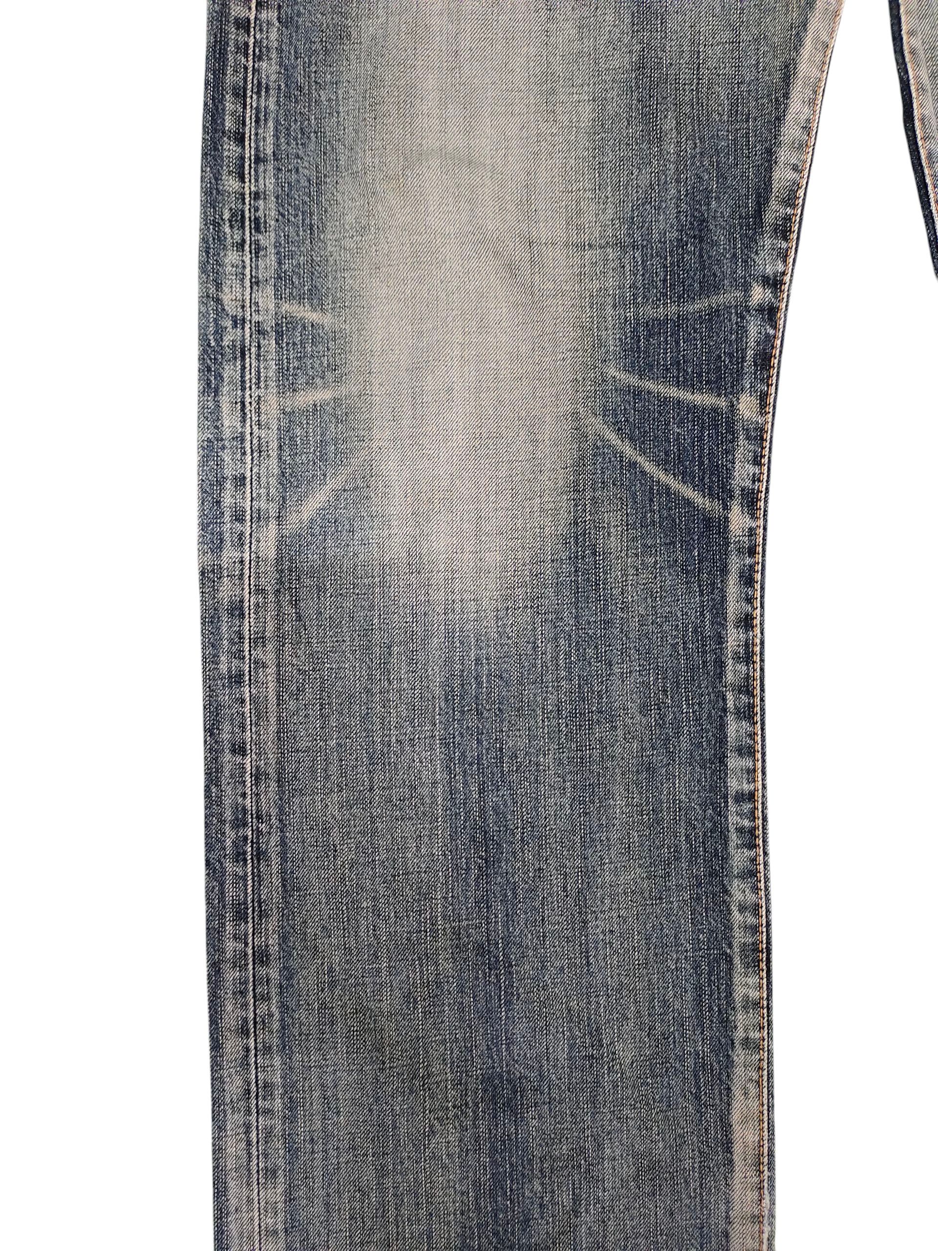 Comme des Garcons × Undercover Vintage Edwin 504 Japan Clawmark Distress Jeans Loose Fit Size US 30 / EU 46 - 4 Thumbnail