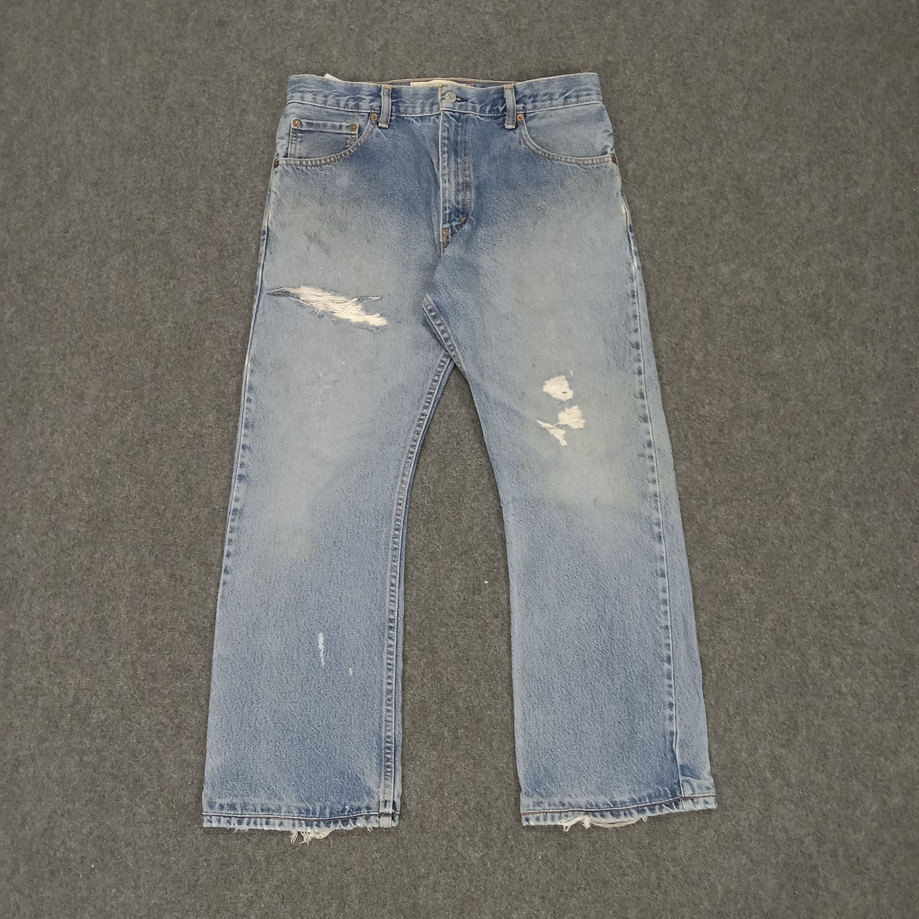 Levi's Levi's 517 American Distressed Style Denim Jeans Size US 33 - 1 Thumbnail