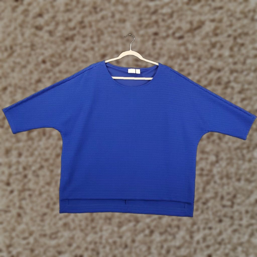 Vintage **Chico's Women XL Blue Boat Neck Knit Pullover Relax Fit** User: **Chico's Women's XL Blue Boat Neck Knit Pullover Relaxed Fit** Size XL / US 12-14 / IT 48-50 - 1 Thumbnail
