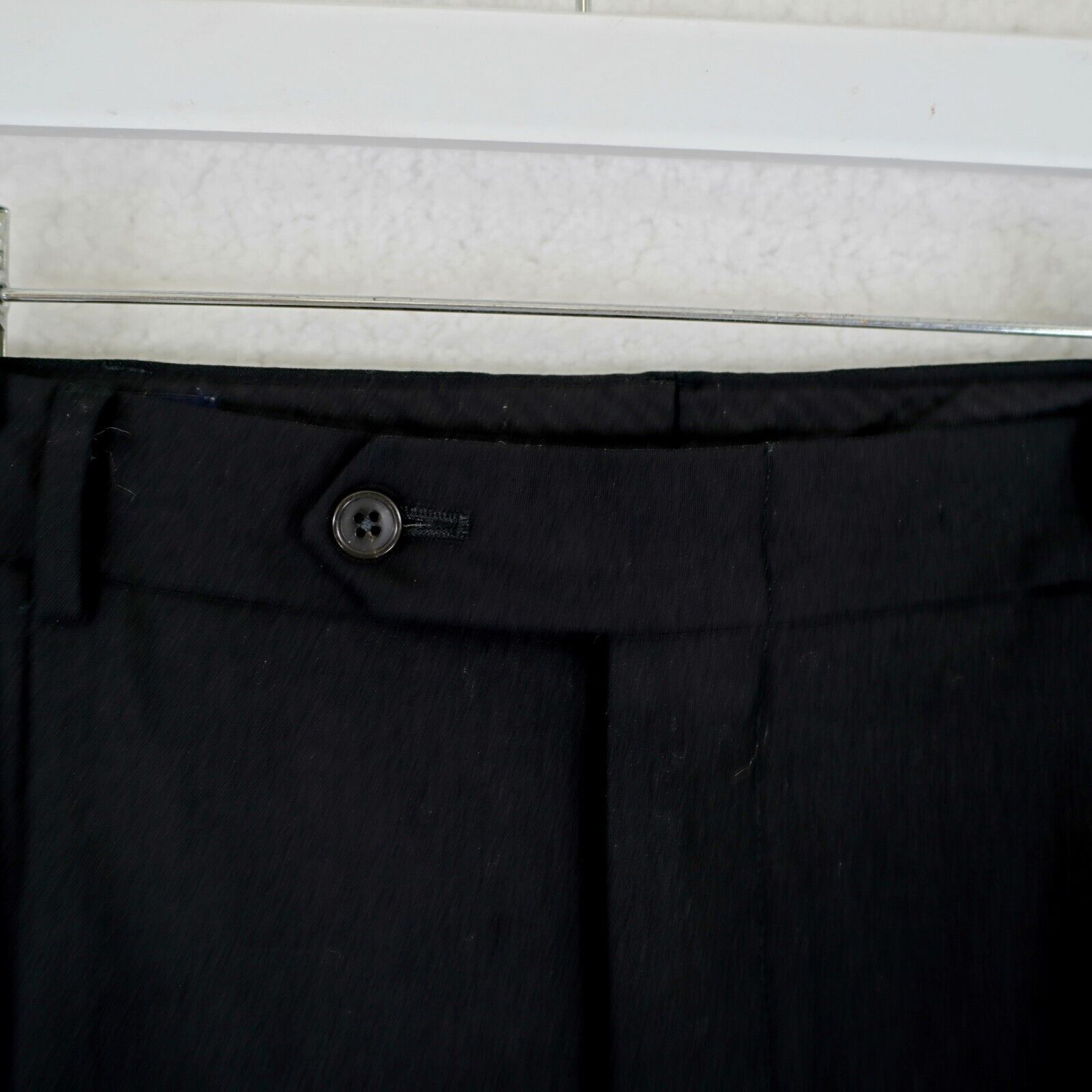 Lands' End Land's End Black Wool 36/34 Dress Pants High Rise Pleated Cu Size 36R - 4 Thumbnail