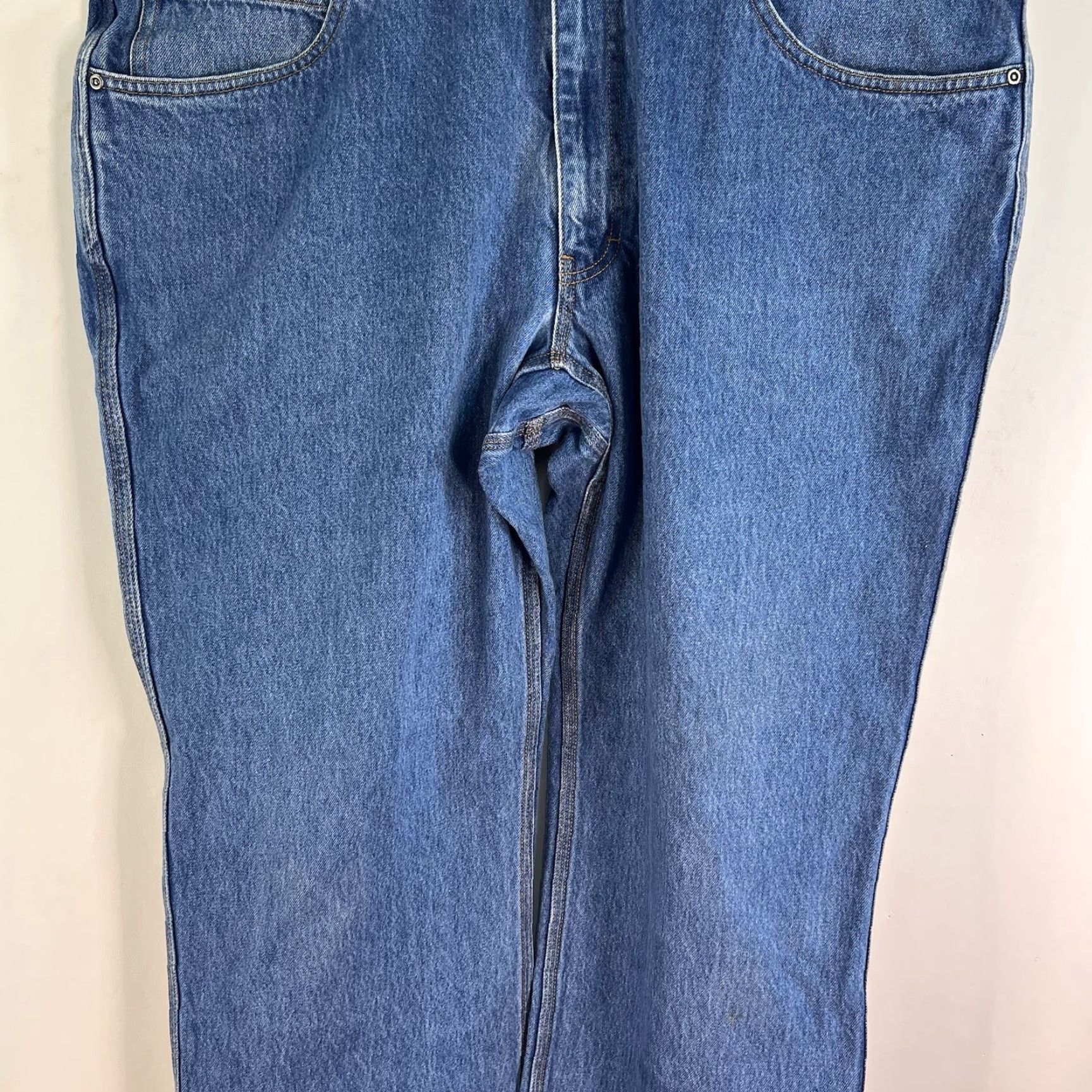Denime DULUTH Street Denim Jeans Men’s 44x32 Denim Straight Mid 10in Blue USA Logo 5-Pocket Relaxed Fit Regular Size 44 Mens Size US 44 / EU 60 - 4 Thumbnail