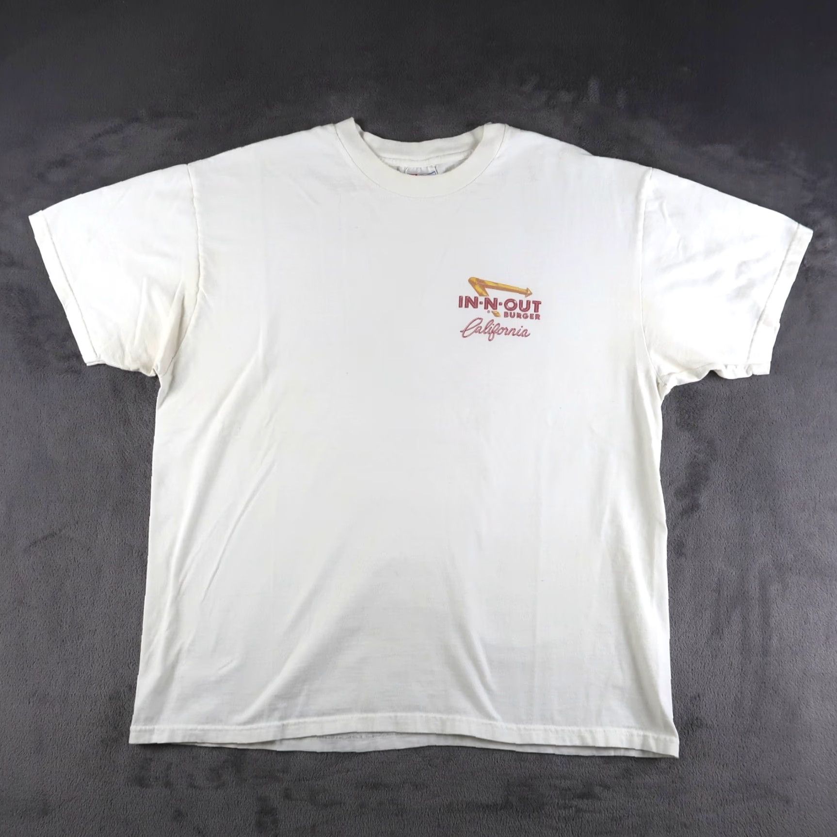 Hanes VINTAGE Hanes 90s In-N-Out Burger T-Shirt Adult XL White Graphic Print Mens Size US XL / EU 56 / 4 - 2 Thumbnail