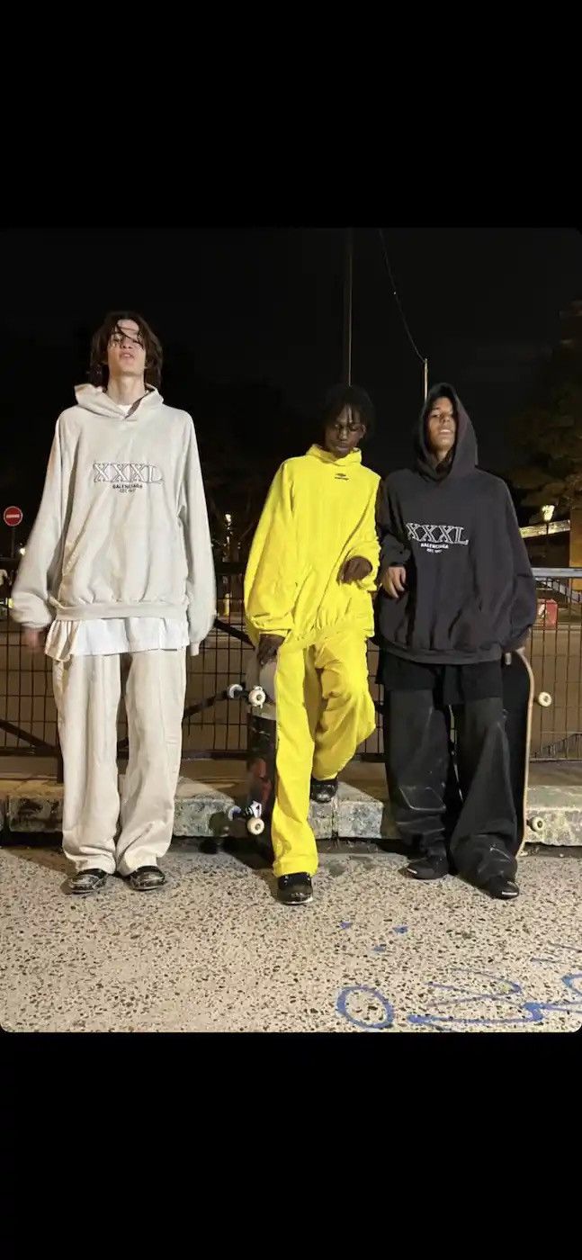 Balenciaga Sz4 2022 RARE Runway Two Layer XXXL Hoodie Size US XL / EU 56 / 4 - 6 Thumbnail