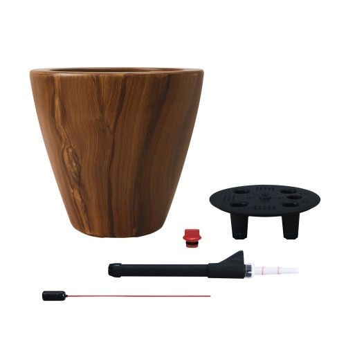 Designer × Homemade 2-Pack 10 in.Dark Wood Plastic Self-watering Planter Pot Size US L / EU 52-54 / 3 - 5 Thumbnail