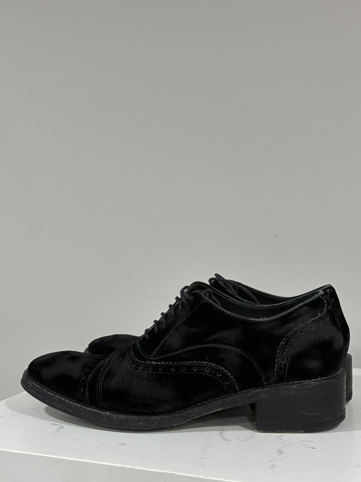 John Varvatos Burnished Velvet Brogue Oxford Shoes 9.5 Size US 9.5 / EU 42-43 - 8 Thumbnail