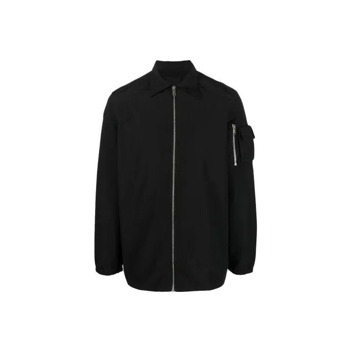 Givenchy Givenchy FW22 Solid Zip Pocket Long-Sleeve Jacket Size US XXS / EU 40 - 1 Thumbnail