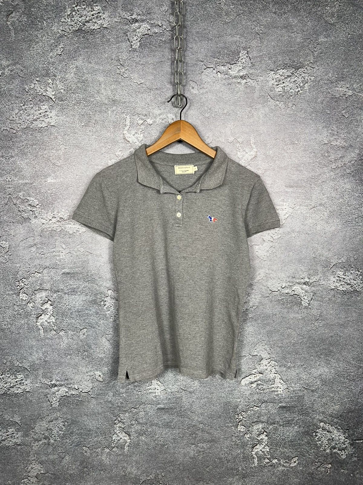 Maison Kitsune Maison Kitsune Classic Gray Polo Size S Size S / US 4 / IT 40 - 1 Thumbnail