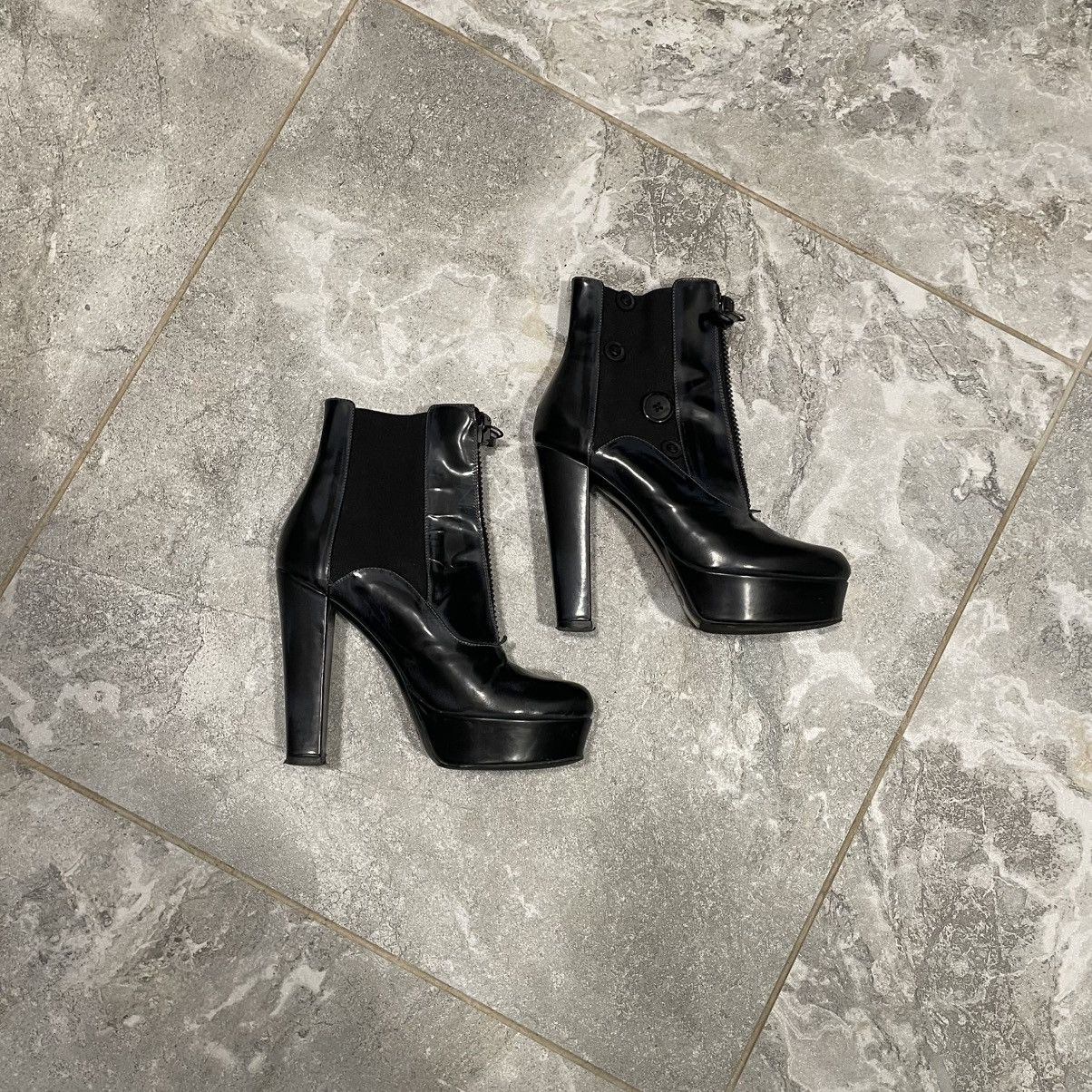 Le Grande Bleu (L.G.B.) × Vintage 38 Rock High Top 00s Boots Avant Garde Platfrom heels emo Size US 8 / IT 38 - 1 Thumbnail