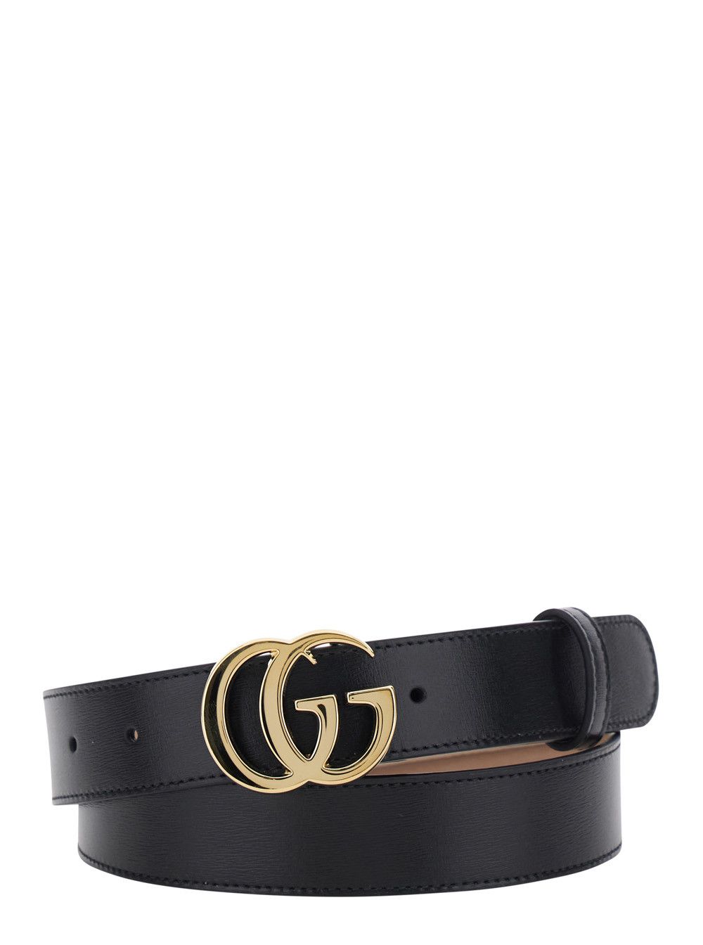 Gucci 'GG Running' Black Belt with GG Plate Closure in Leather for Men Size ONE SIZE - 1 Thumbnail