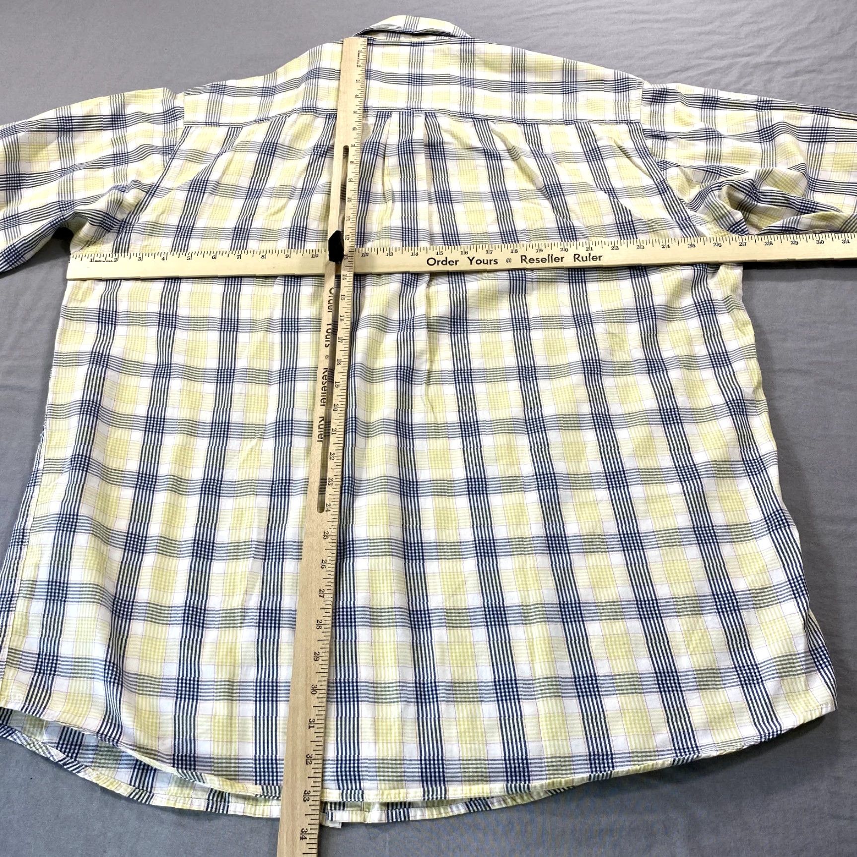 Vintage Cinch Shirt Mens XL Blue Yellow White Pearl Snap Cowboy Western Casual Plaid Cotton Button-Up Collared 3 Pocket SX? Size US XL / EU 56 / 4 - 5 Thumbnail