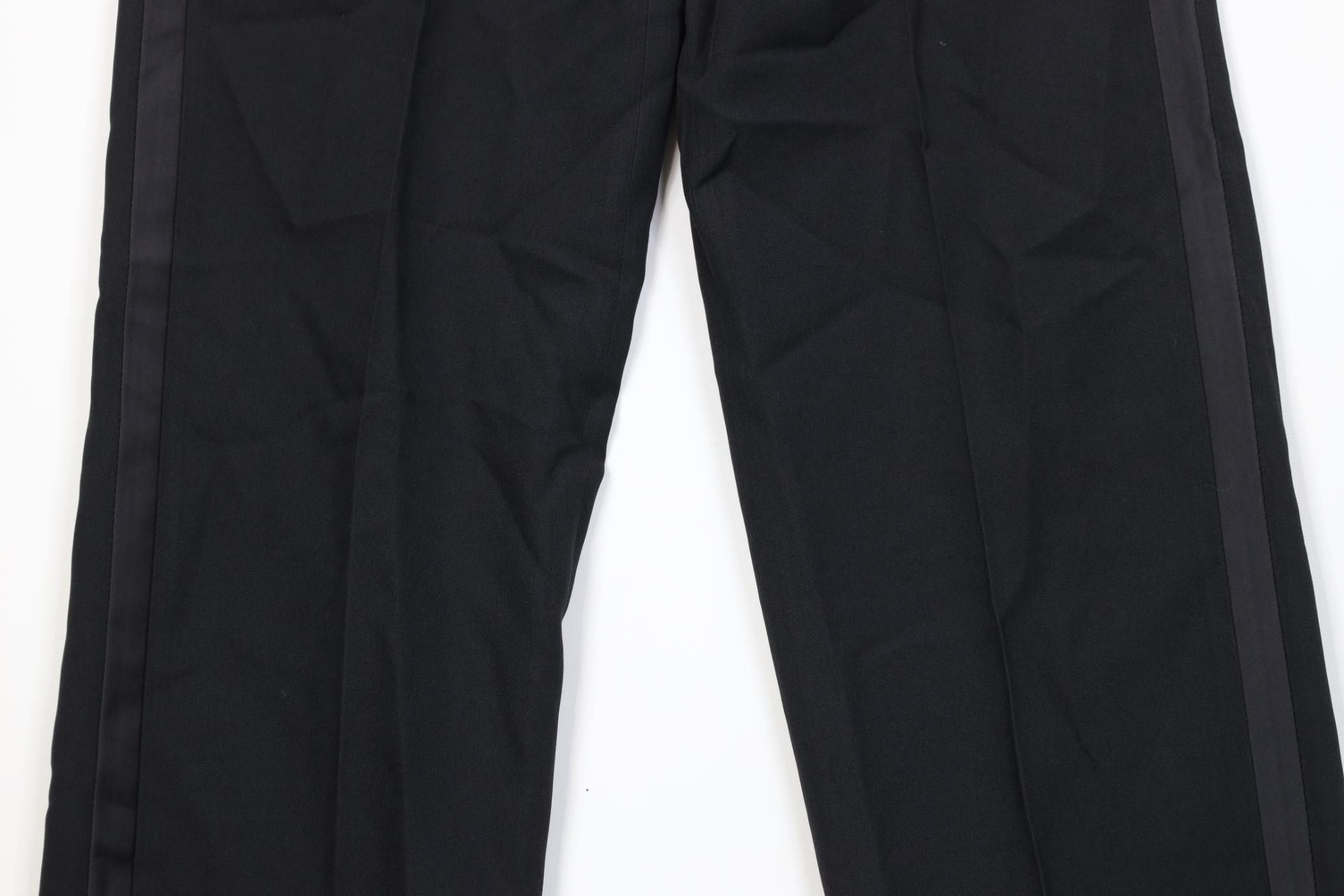 Vintage Vintage 90s Streetwear Knit Buckle Waist Tuxedo Pants Prom Size US 29 - 3 Thumbnail