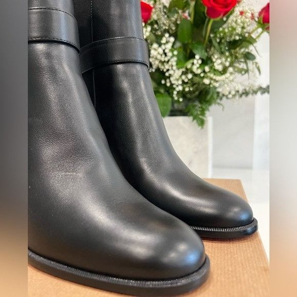 CHRISTIAN LOUBOUTIN Leather CL Buckle Red Sole Chelsea Boots