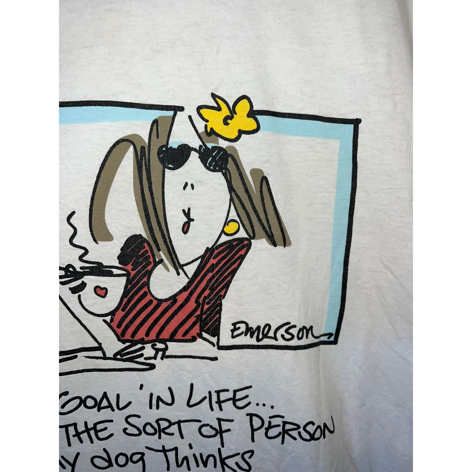 Vintage Womens Vintage Dog Sleep Shirt Girl Graphic Sleeper Long OS Size ONE SIZE - 3 Thumbnail