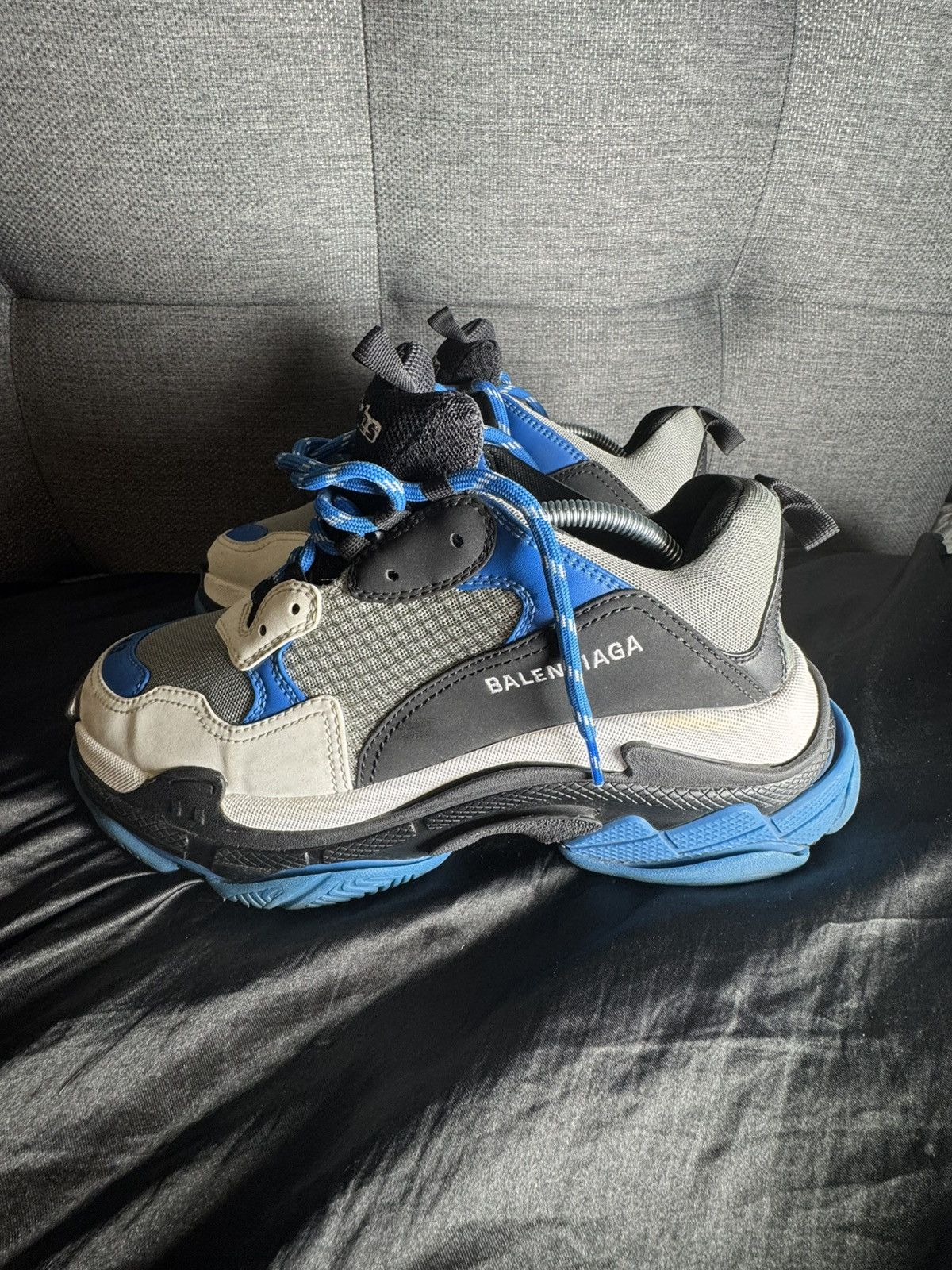 Balenciaga Balenciaga Triple S Blue White Black Sneaker Size 10 US Size US 10 / EU 43 - 3 Thumbnail
