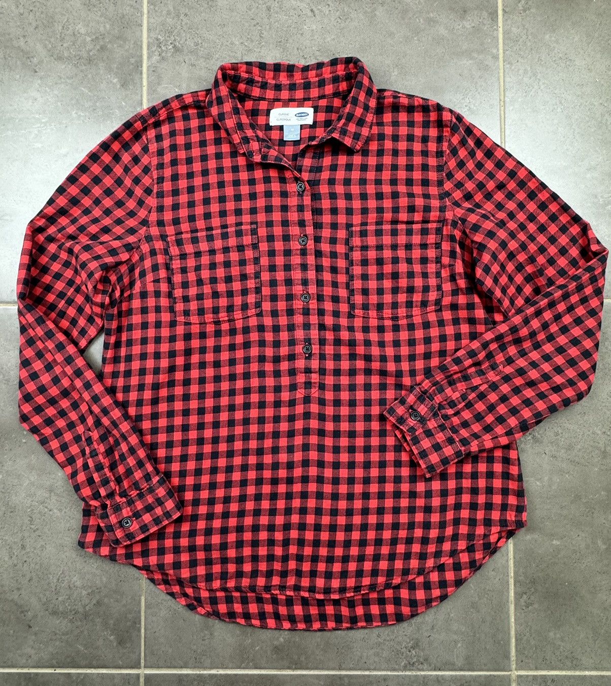 Old Navy Womens OLD NAVY long Sleeve. Button up T shirt Size M / US 6-8 / IT 42-44 - 2 Thumbnail