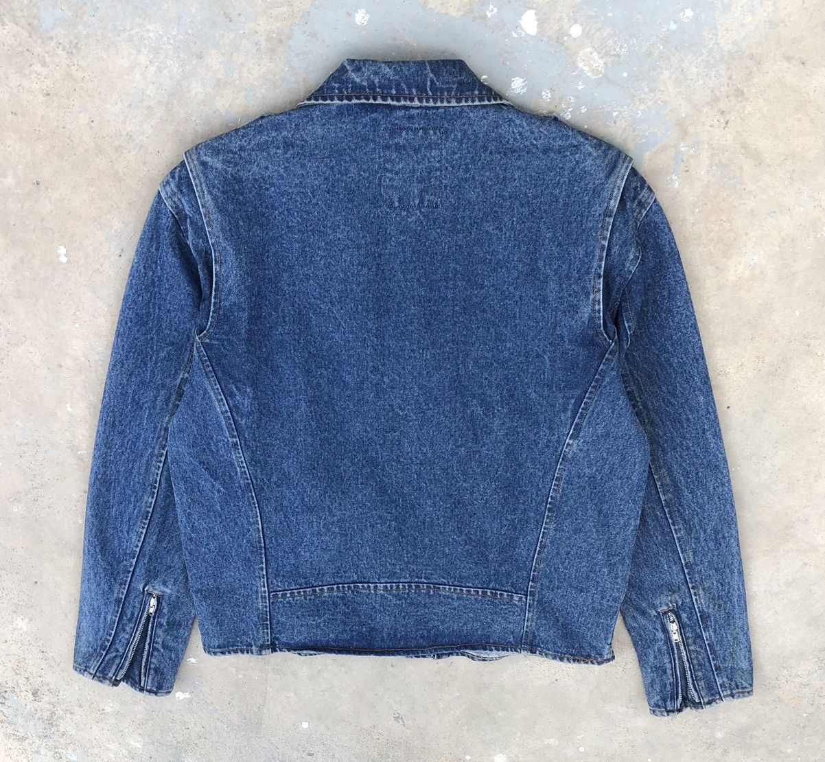 Vintage Vintage Houston Double Collar Riders Motorcycle Denim Jacket Size US M / EU 48-50 / 2 - 18 Thumbnail